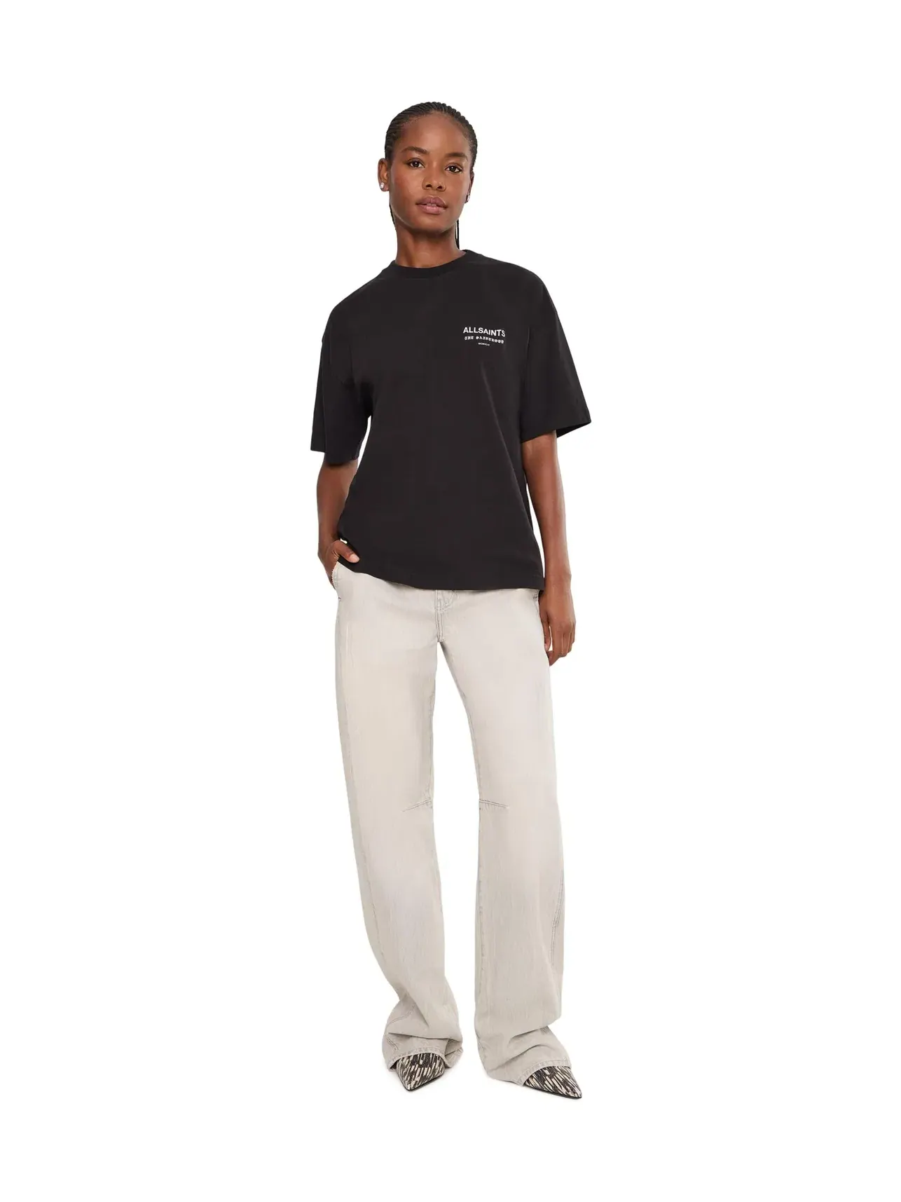 Футболка Eliana Etta Tee Allsaints — изображение 2 из 5, черный