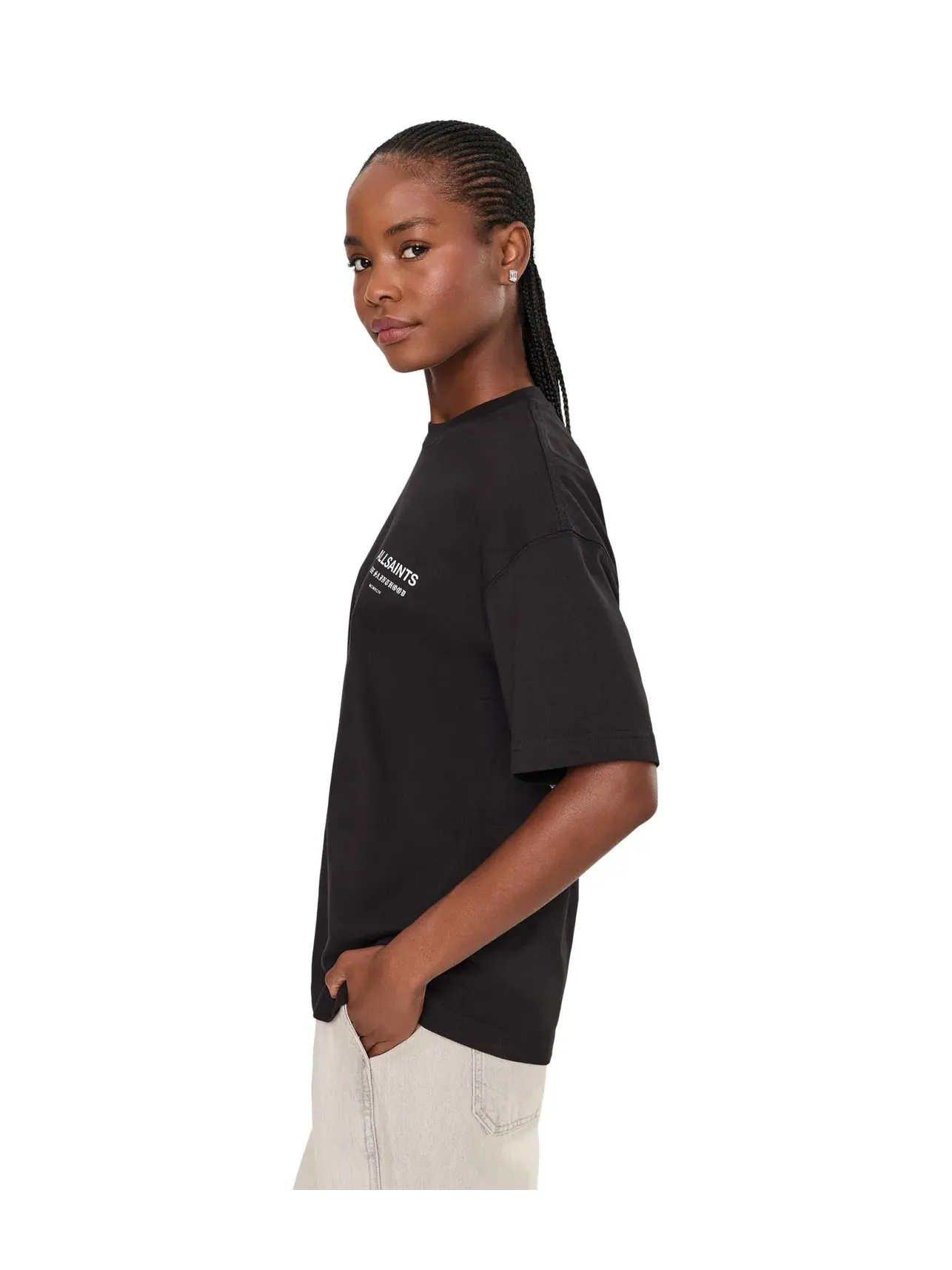 Футболка Eliana Etta Tee Allsaints — изображение 3 из 5, черный