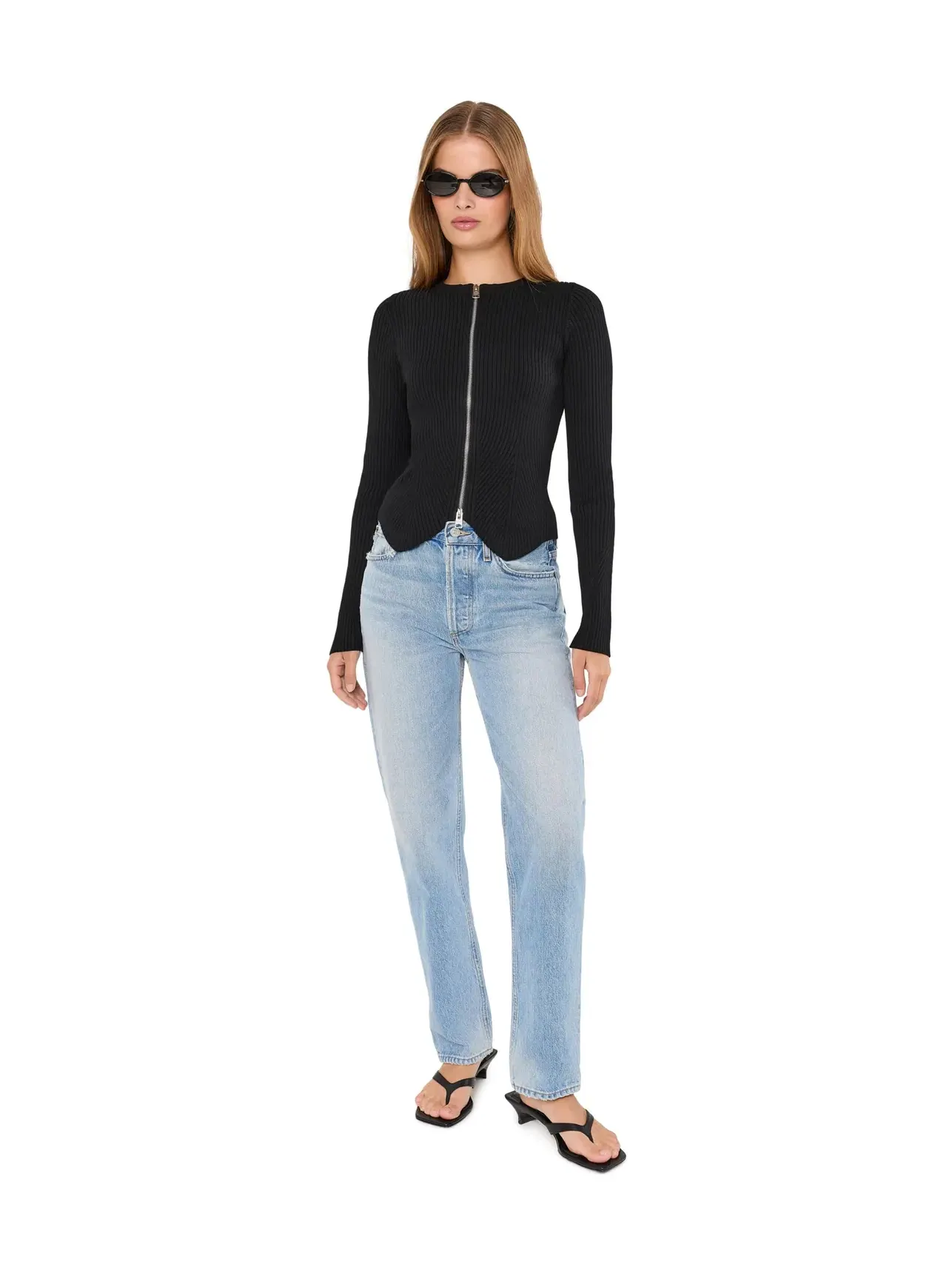 Кардиган Cruz Zip Allsaints — изображение 2 из 5, черный