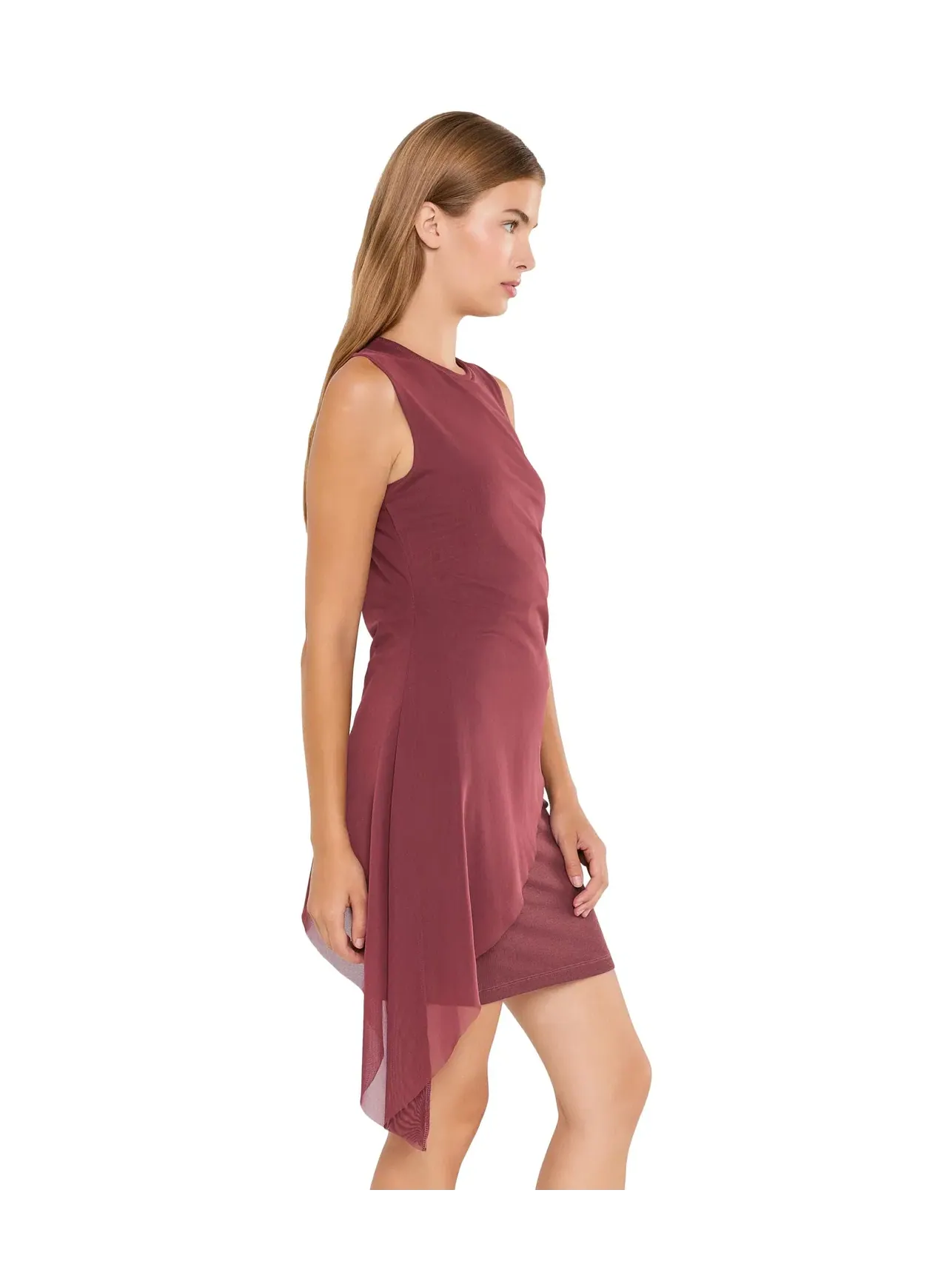 Мини-платье без рукавов AllSaints Riley — изображение 3 из 5, красный