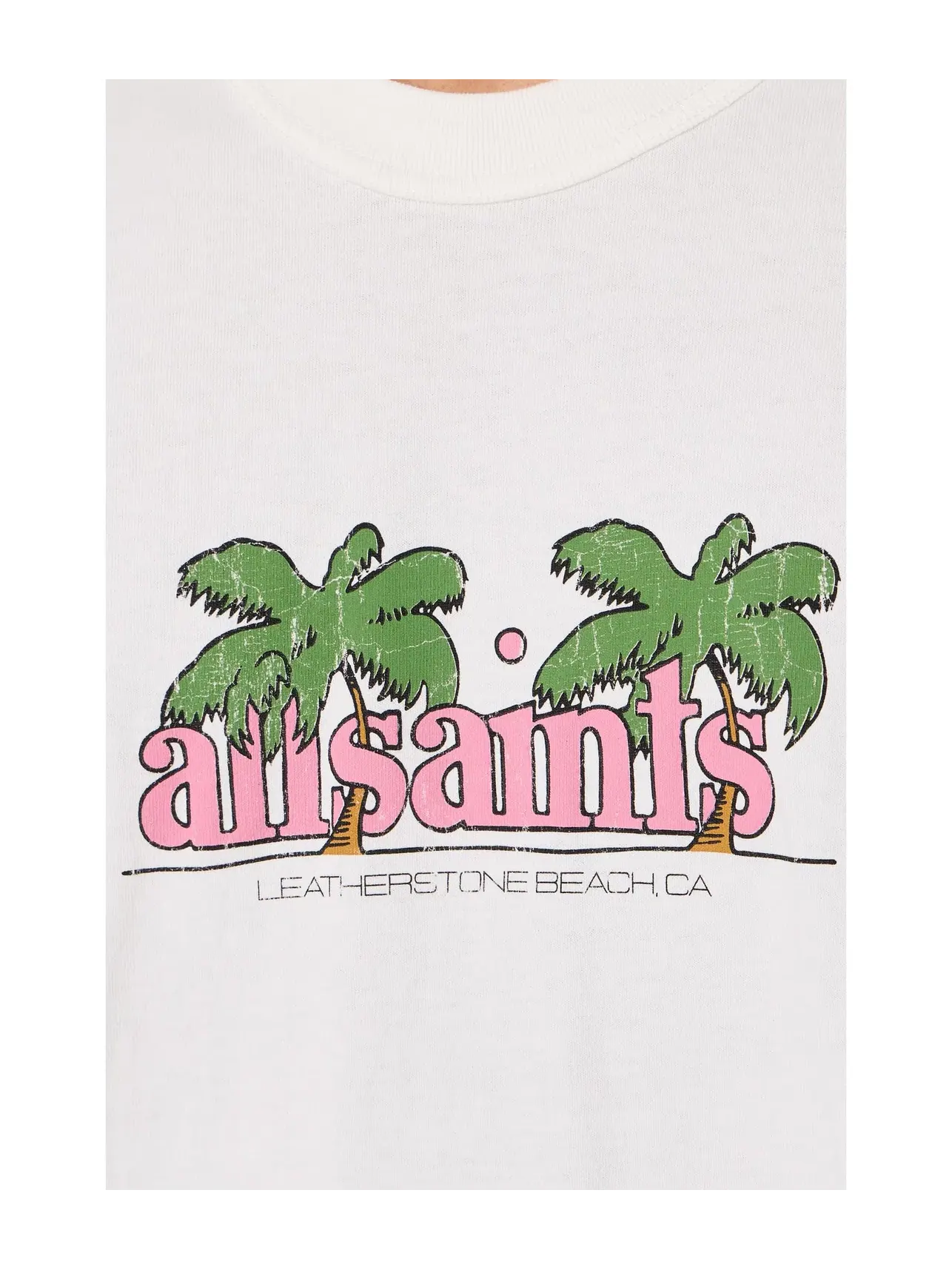 Футболка с коротким рукавом Troppo Allsaints — изображение 5 из 5, белый