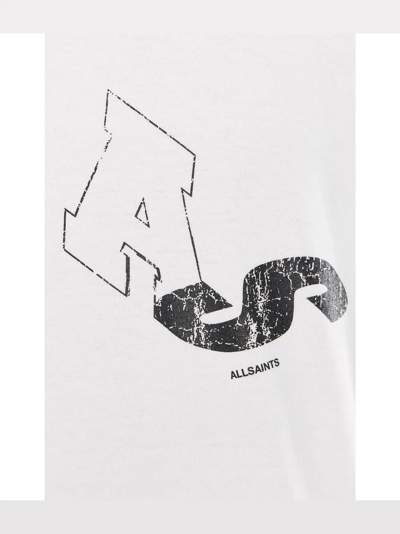 Топ с коротким рукавом и круглым вырезом Upstaged Short Sleeve Crew Allsaints — изображение 5 из 5, белый