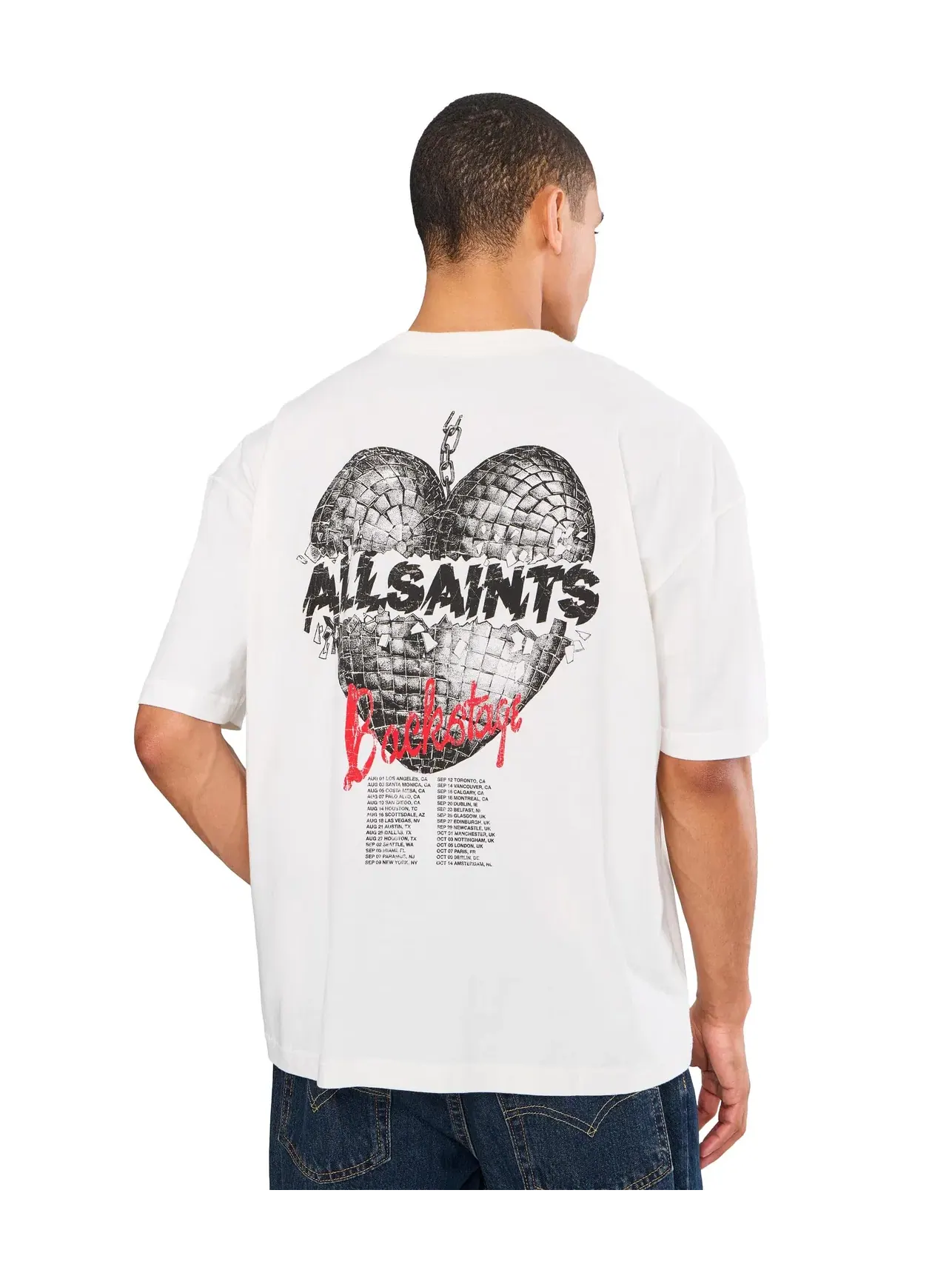 Футболка с коротким рукавом Reflect Allsaints — изображение 4 из 5, белый