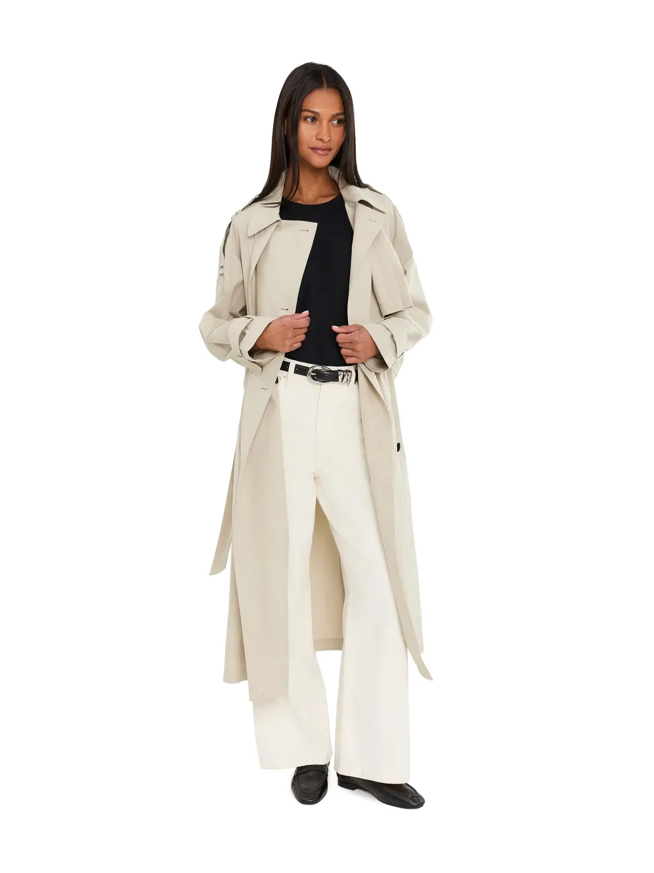 Тренч Linnie Lib Trench Allsaints — изображение 2 из 5, серый