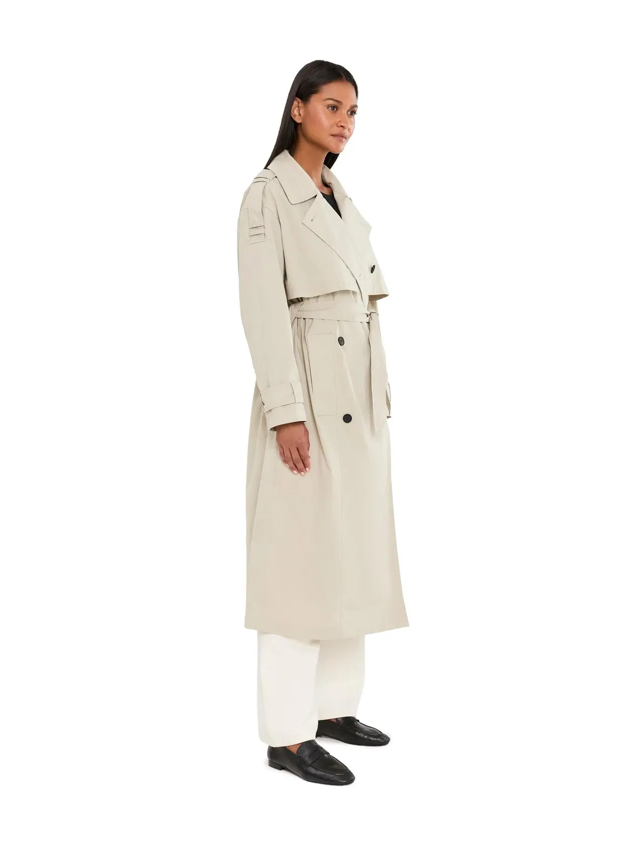 Тренч Linnie Lib Trench Allsaints — изображение 3 из 5, серый