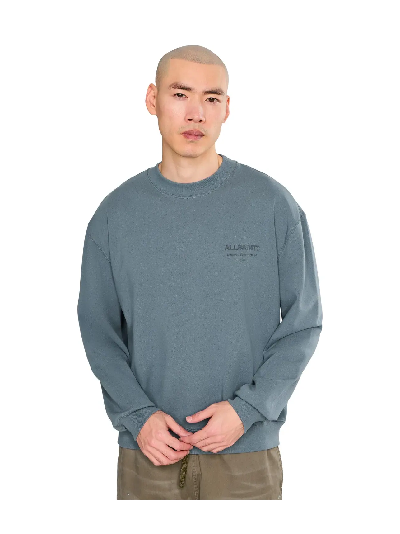 Толстовка Xander Crews Allsaints — изображение 1 из 5, синий