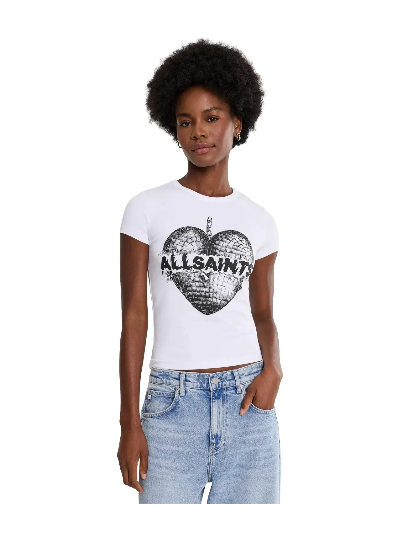 Футболка Reflect Stevie Tee Allsaints — изображение 1 из 5, белый