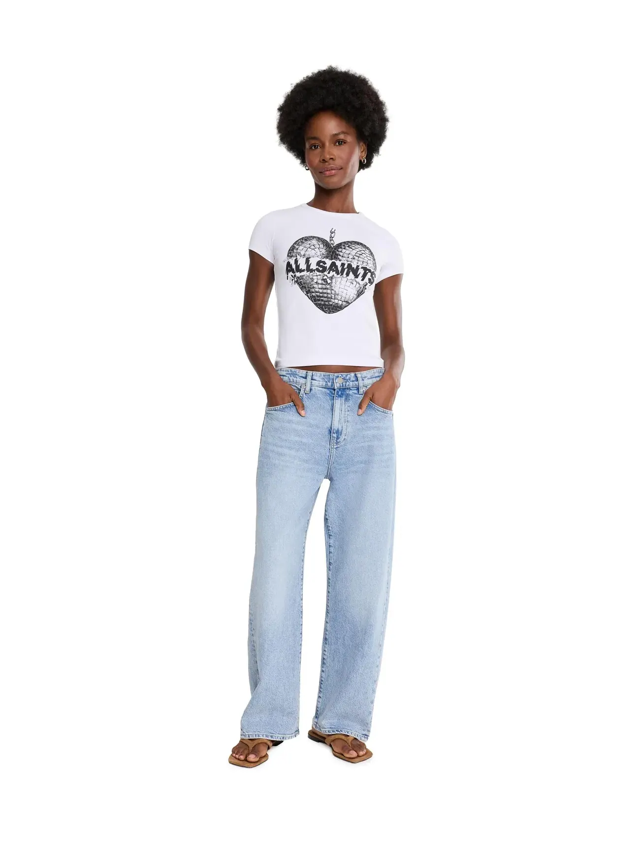 Футболка Reflect Stevie Tee Allsaints — изображение 2 из 5, белый