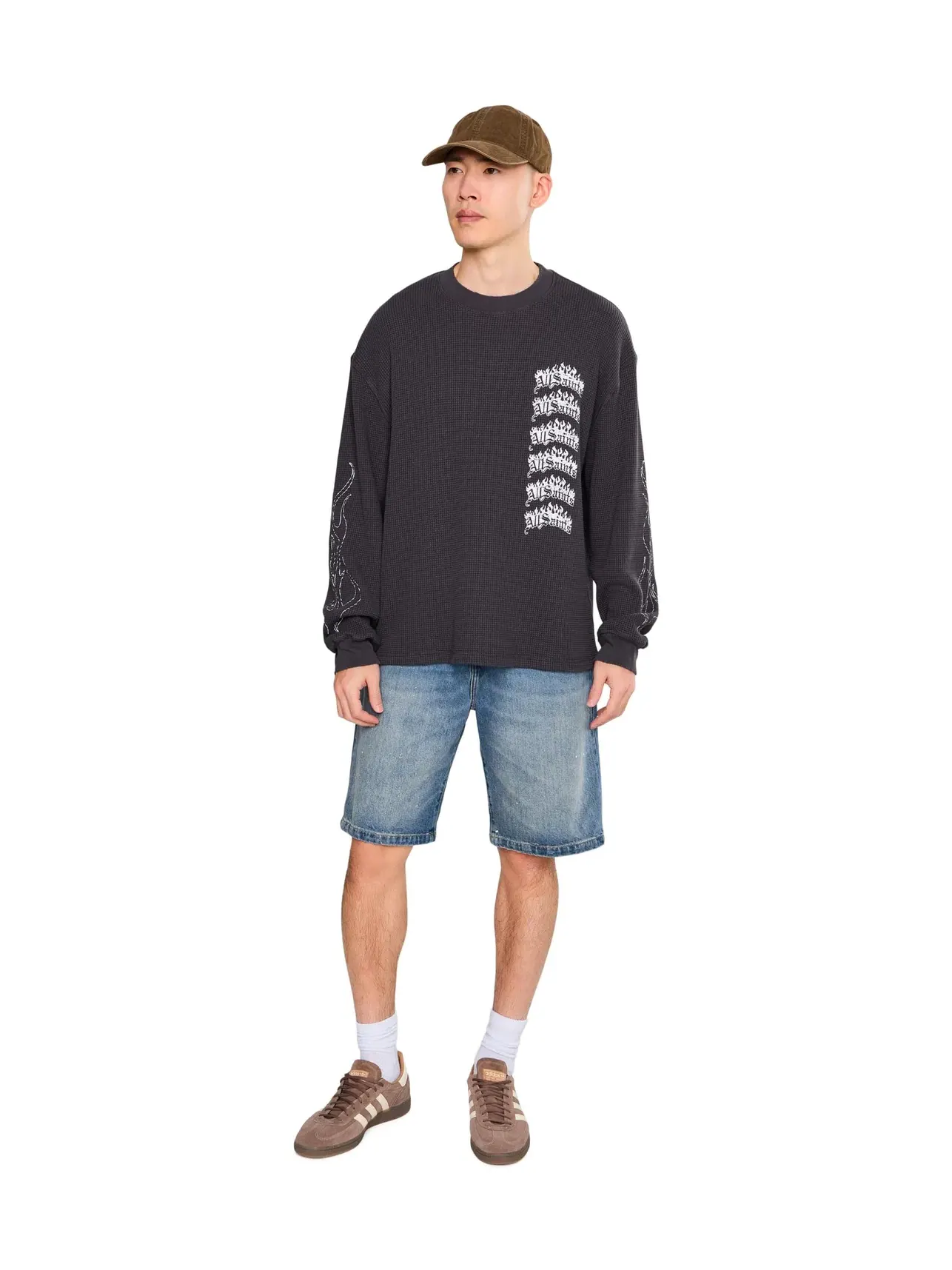 Лонгслив Incendo Long Sleeve Crew Allsaints — изображение 2 из 5, черный