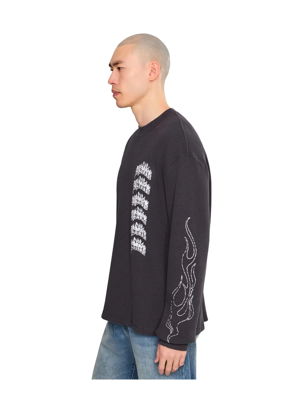 Лонгслив Incendo Long Sleeve Crew Allsaints — изображение 3 из 5, черный