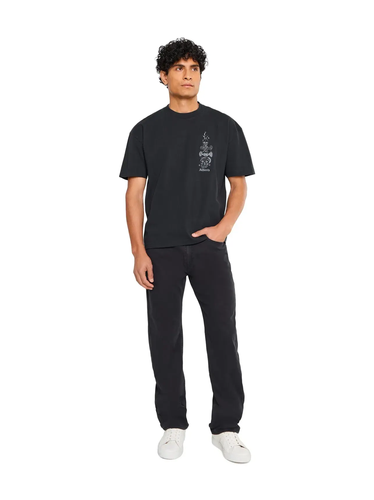 Футболка с коротким рукавом Ignis Allsaints — изображение 2 из 5, черный