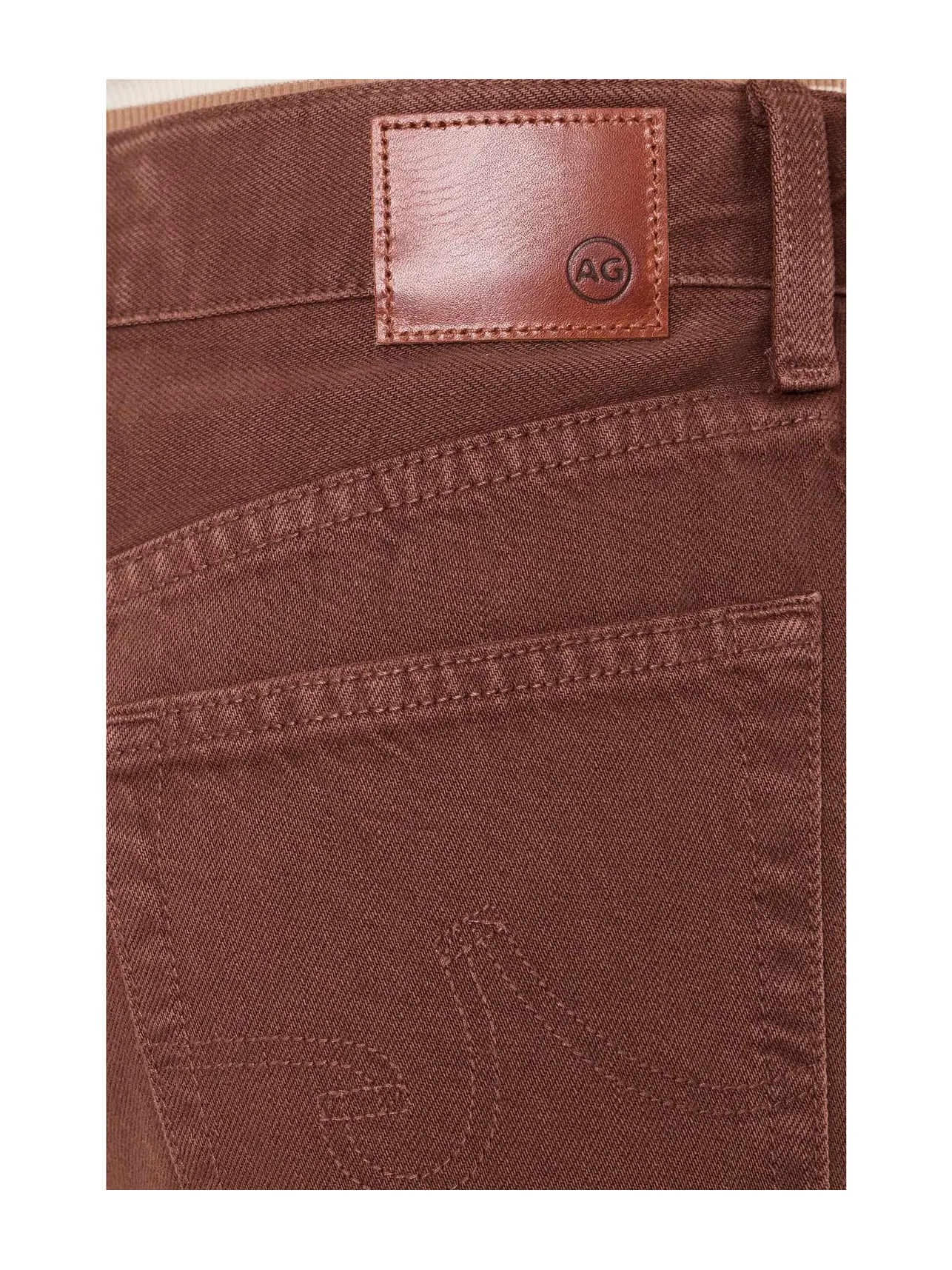 Джинсы-бочонок-кроп с завышенной посадкой Hattie Crop High-Rise Barrel Ag Jeans — изображение 5 из 5, орех