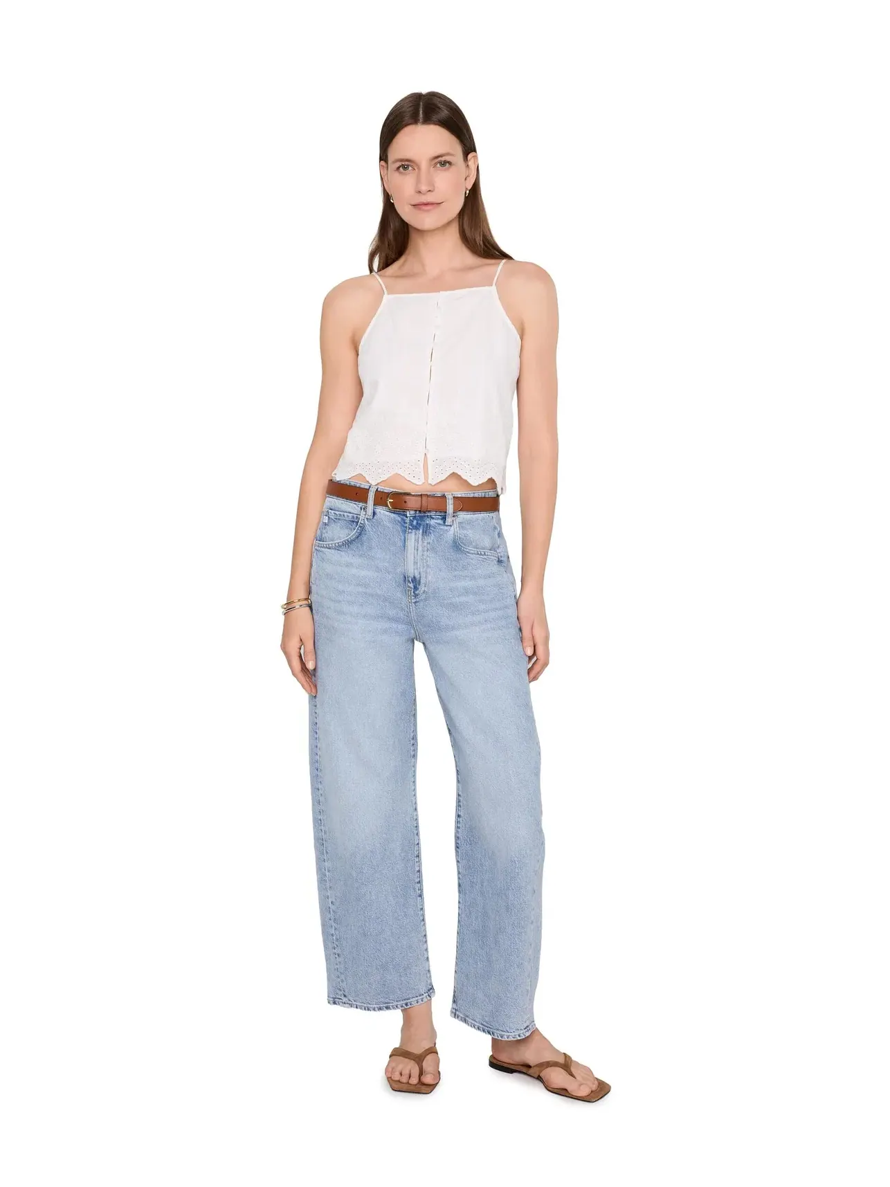 Джинсы Hattie High-Rise Barrel in Gold Country Ag Jeans — изображение 2 из 5, золотистый