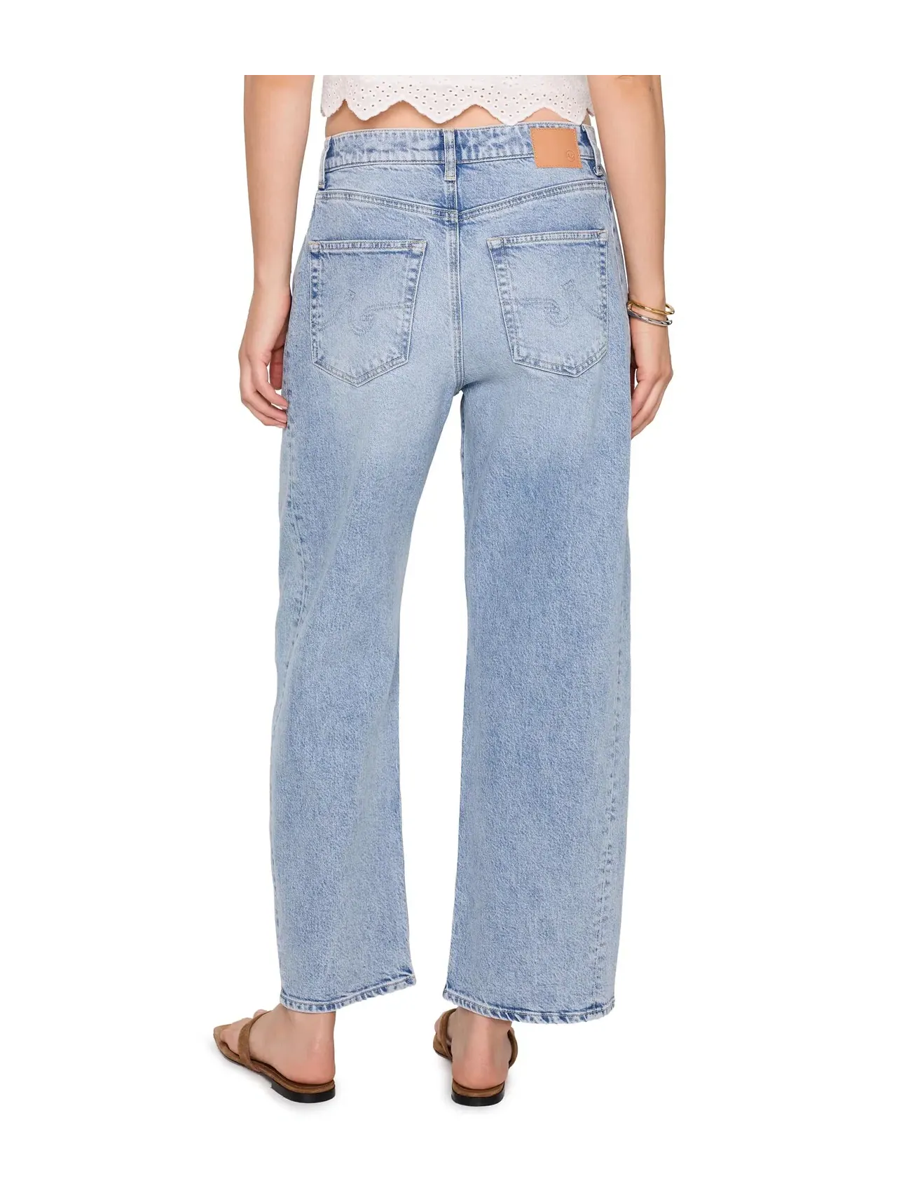 Джинсы Hattie High-Rise Barrel in Gold Country Ag Jeans — изображение 4 из 5, золотистый