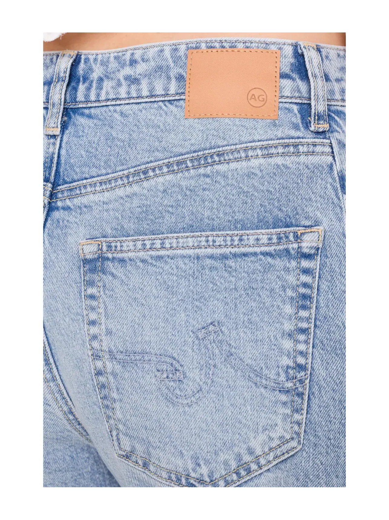 Джинсы Hattie High-Rise Barrel in Gold Country Ag Jeans — изображение 5 из 5, золотистый