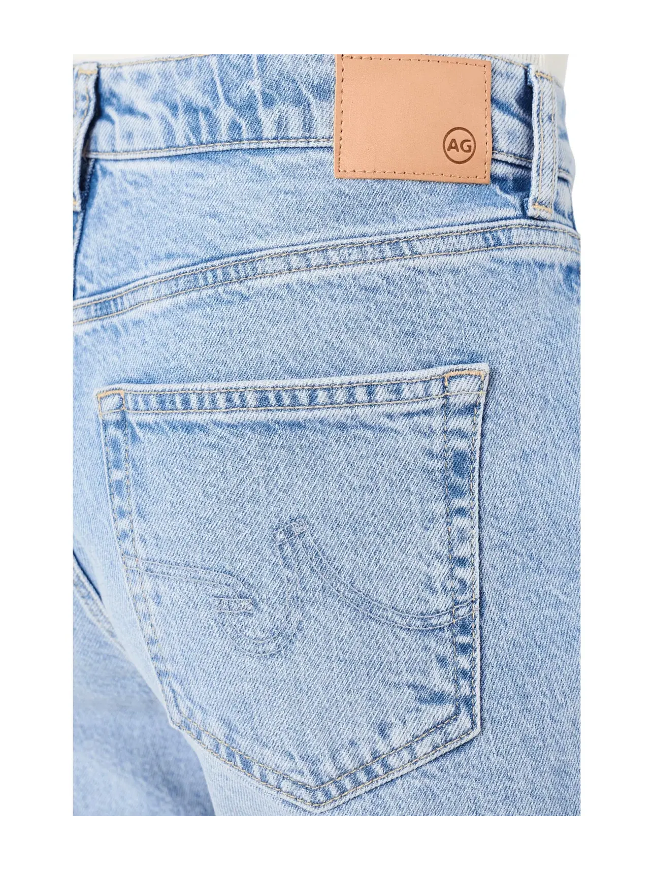 Джинсы прямые-кроп средней посадки Brinley Mid-Rise Straight Crop in Gold Country Ag Jeans — изображение 5 из 5, золотистый