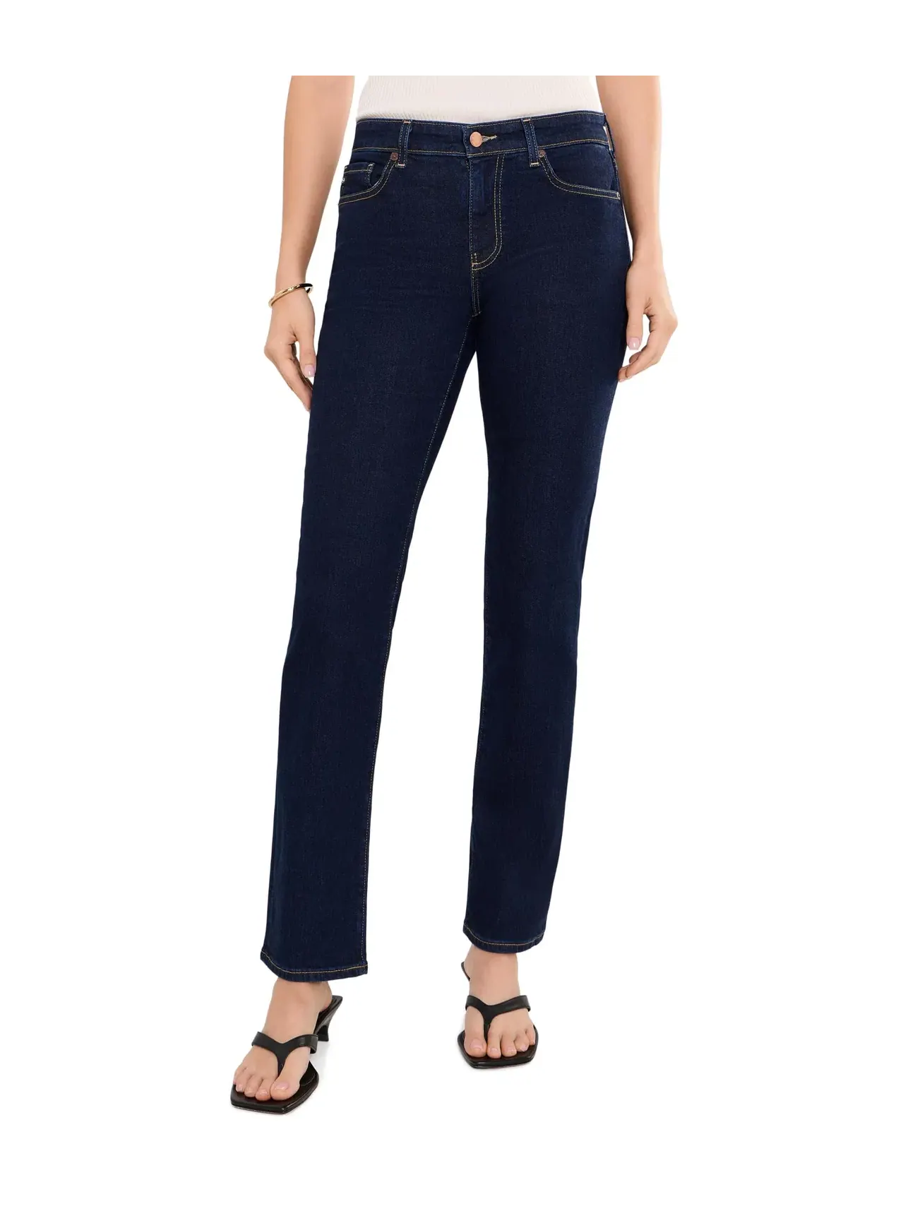 Джинсы прямые с низкой посадкой Sandra Ag Jeans — изображение 1 из 5, индиго