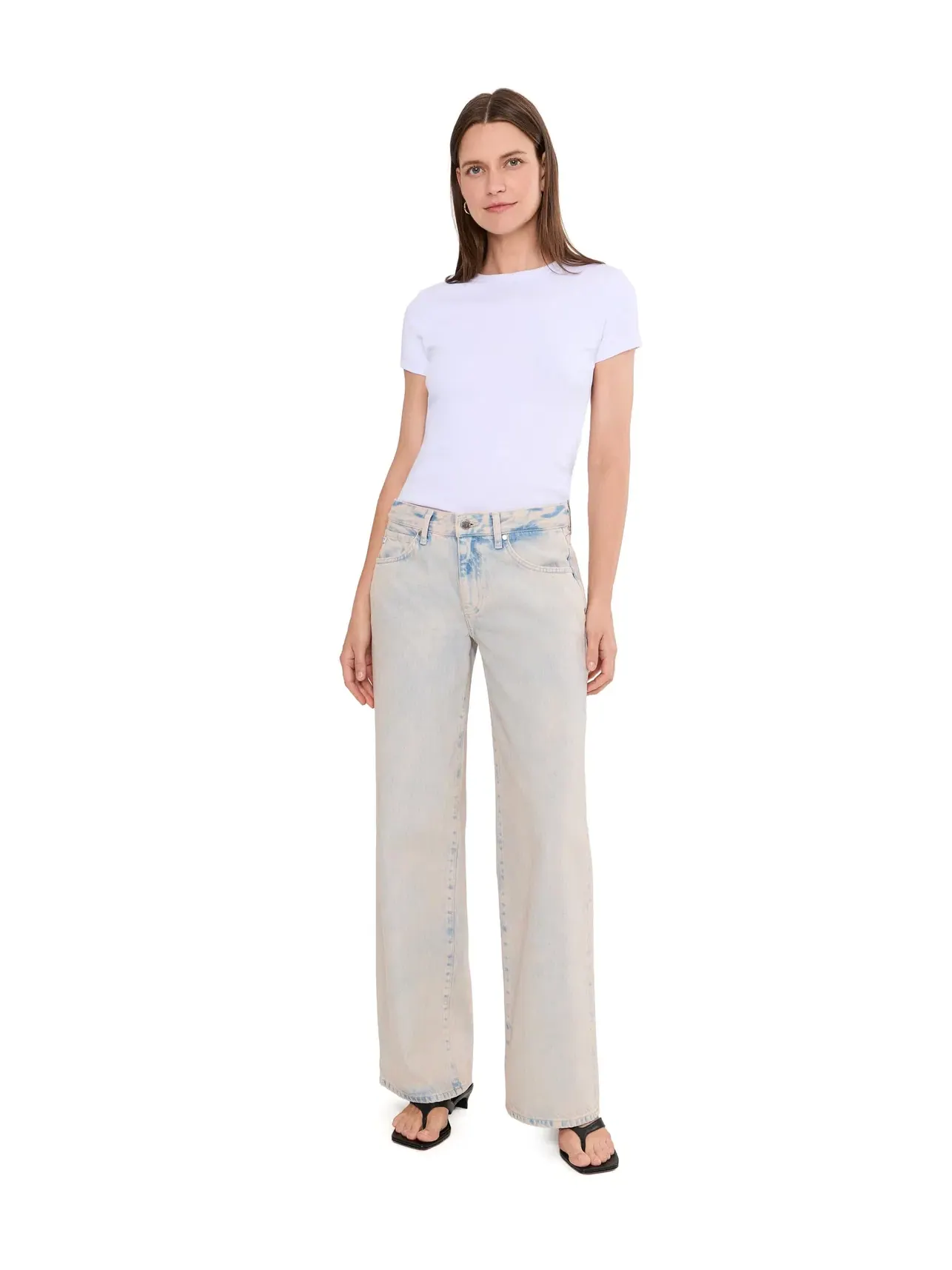Брюки Adria с низкой посадкой, широкие и свободные, цвет «Мохаве». Ag Jeans — изображение 2 из 5