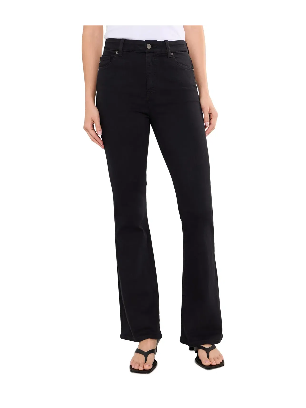 Брюки Farrah Boot Mid-Rise Fit в цвете Super Black Ag Jeans — изображение 1 из 5, черный