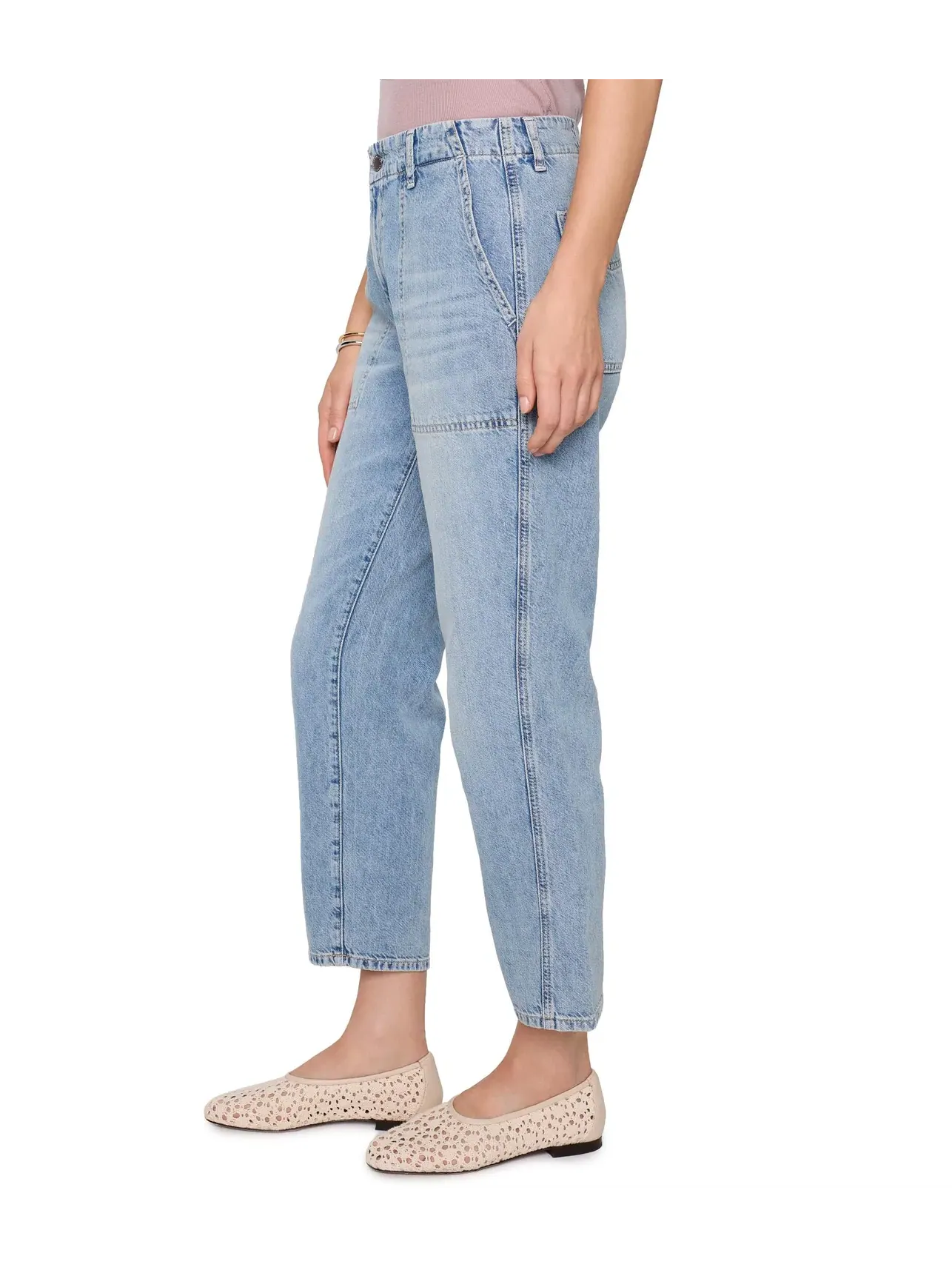 Брюки Analeigh Mid-Rise Utility Pants в цвете Wine Garden Ag Jeans — изображение 3 из 5, винный