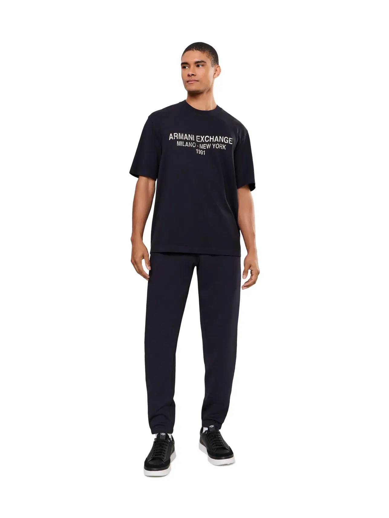 Спортивные брюки из эластичного хлопка Armani Exchange — изображение 2 из 5, глубокий темно-синий