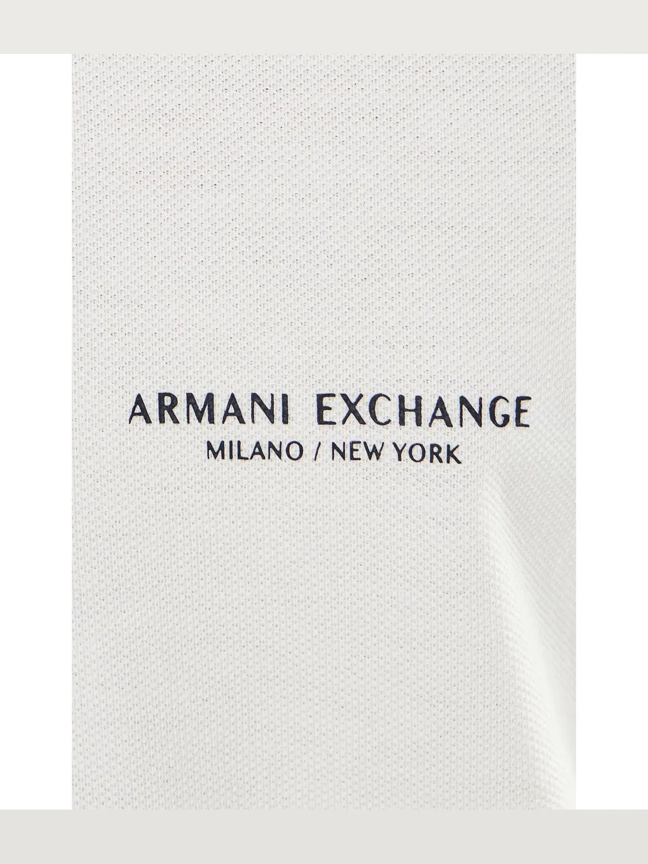 Поло с коротким рукавом из хлопка с надписью Armani Exchange — изображение 5 из 5, белый