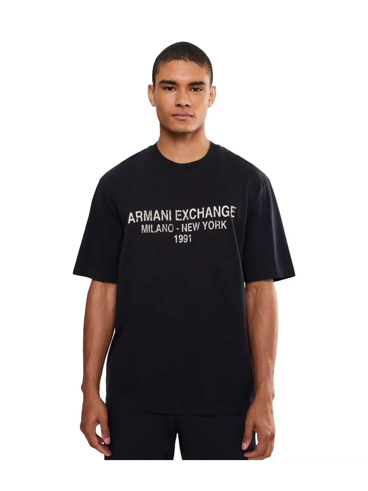 Футболка Milano NY Armani Exchange — изображение 1 из 5, глубокий темно-синий