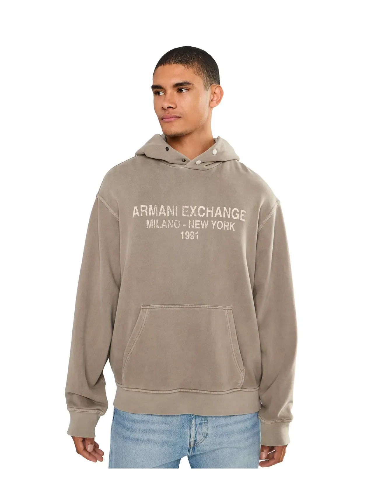 Толстовка Milano NY 1991 года Armani Exchange — изображение 1 из 5, винтажный хаки
