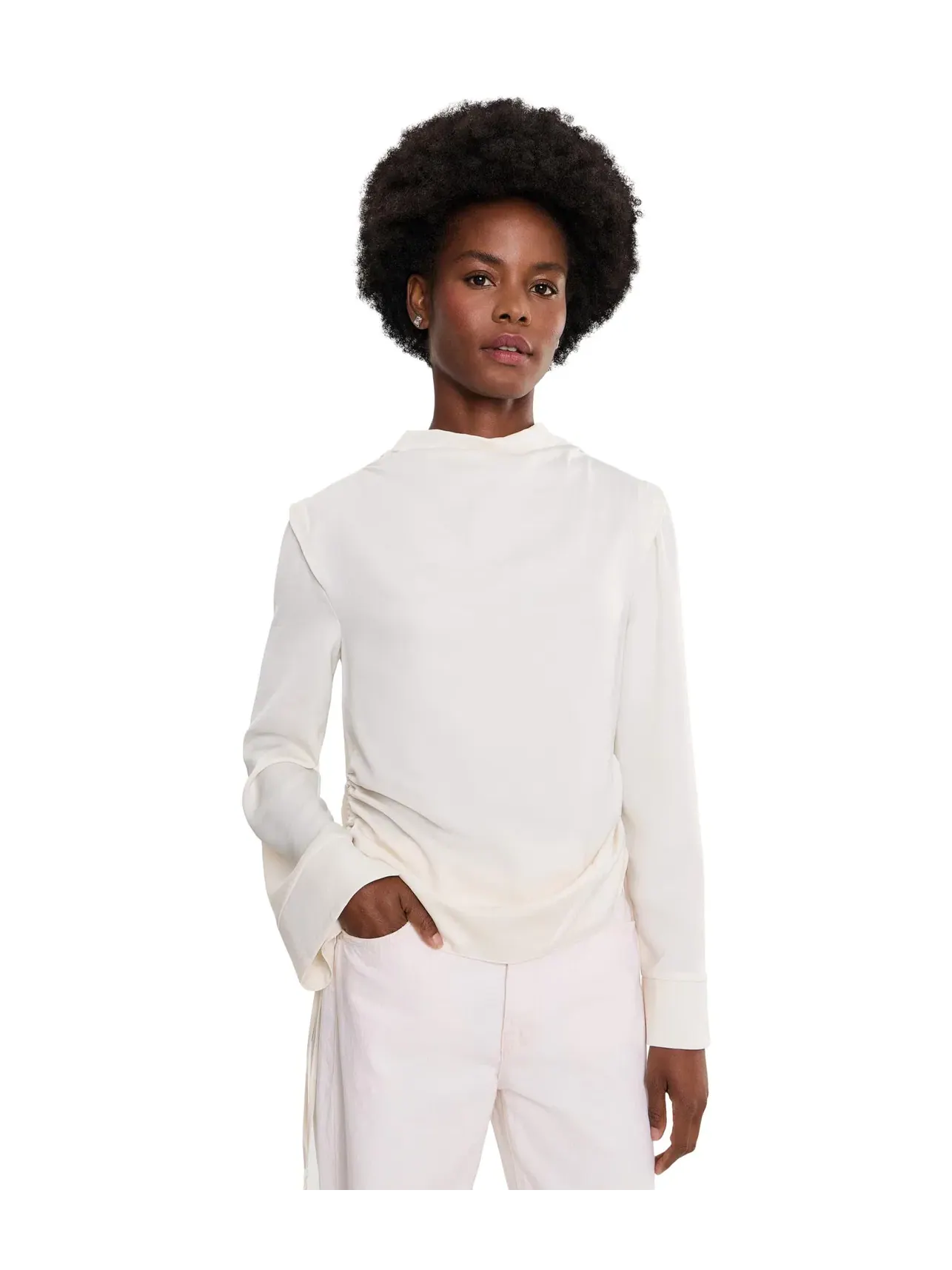 Лонгслив Leslie Long Sleeve Top Allsaints — изображение 1 из 5, белый