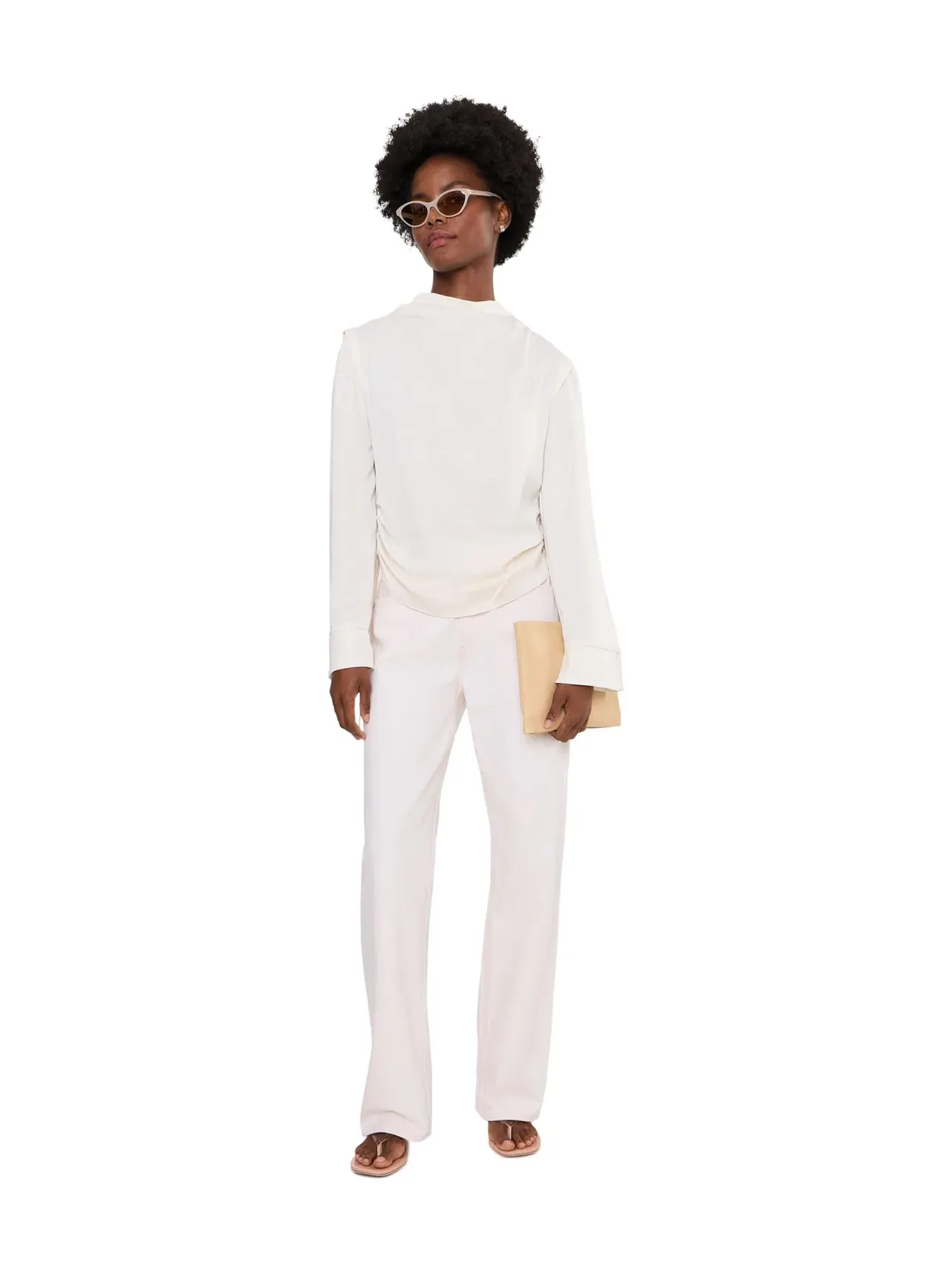 Лонгслив Leslie Long Sleeve Top Allsaints — изображение 2 из 5, белый