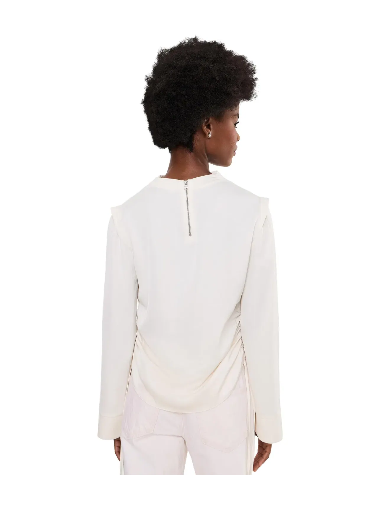 Лонгслив Leslie Long Sleeve Top Allsaints — изображение 4 из 5, белый