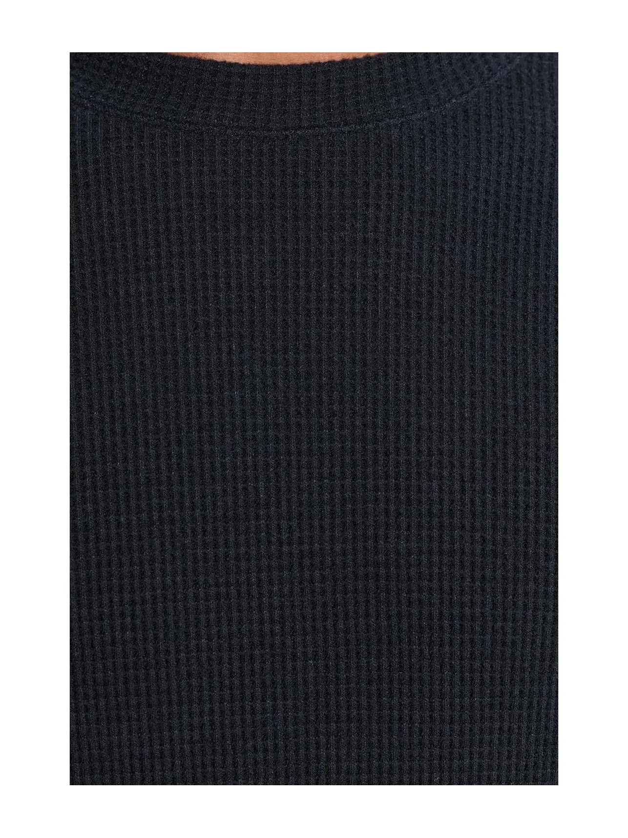 Топ из вафельного трикотажа с круглым вырезом Rest Day Waffle Crew Neck Beyond Yoga — изображение 5 из 5, черный