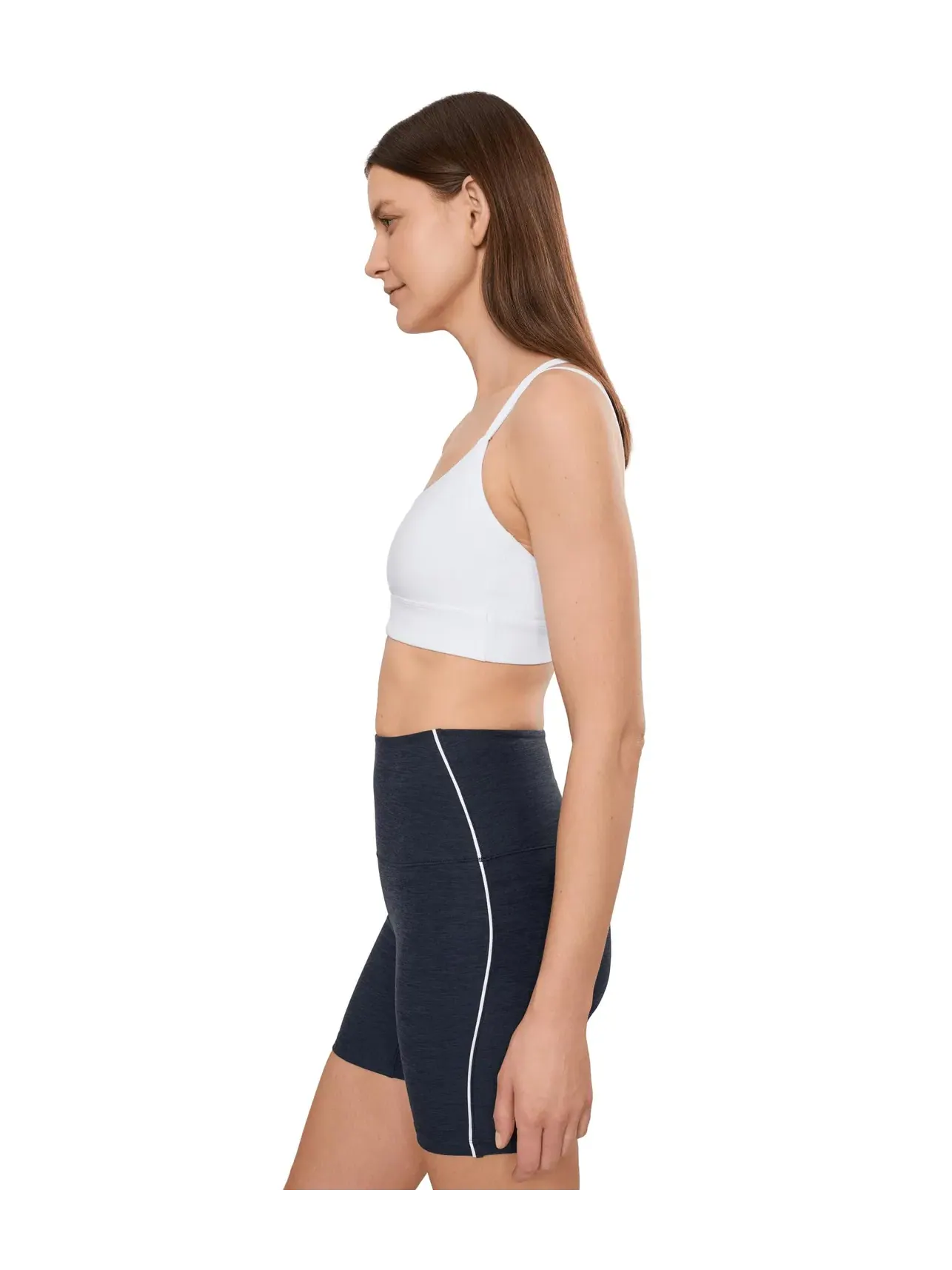 Бюстгальтер со бретелями-ремешками Spacedye Back To It Strappy Bra Beyond Yoga — изображение 3 из 5, белый