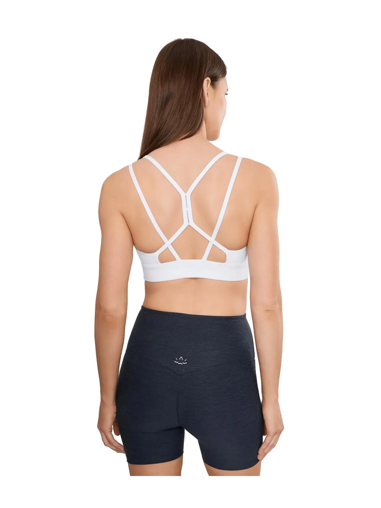 Бюстгальтер со бретелями-ремешками Spacedye Back To It Strappy Bra Beyond Yoga — изображение 4 из 5, белый