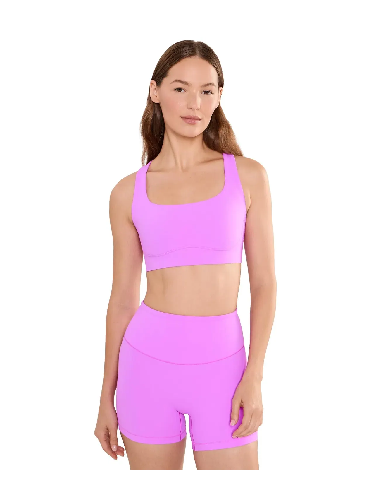 Бюстгальтер со средней поддержкой и круглым вырезом Glowzone Medium Impact Scoop Neck Bra Beyond Yoga — изображение 1 из 5