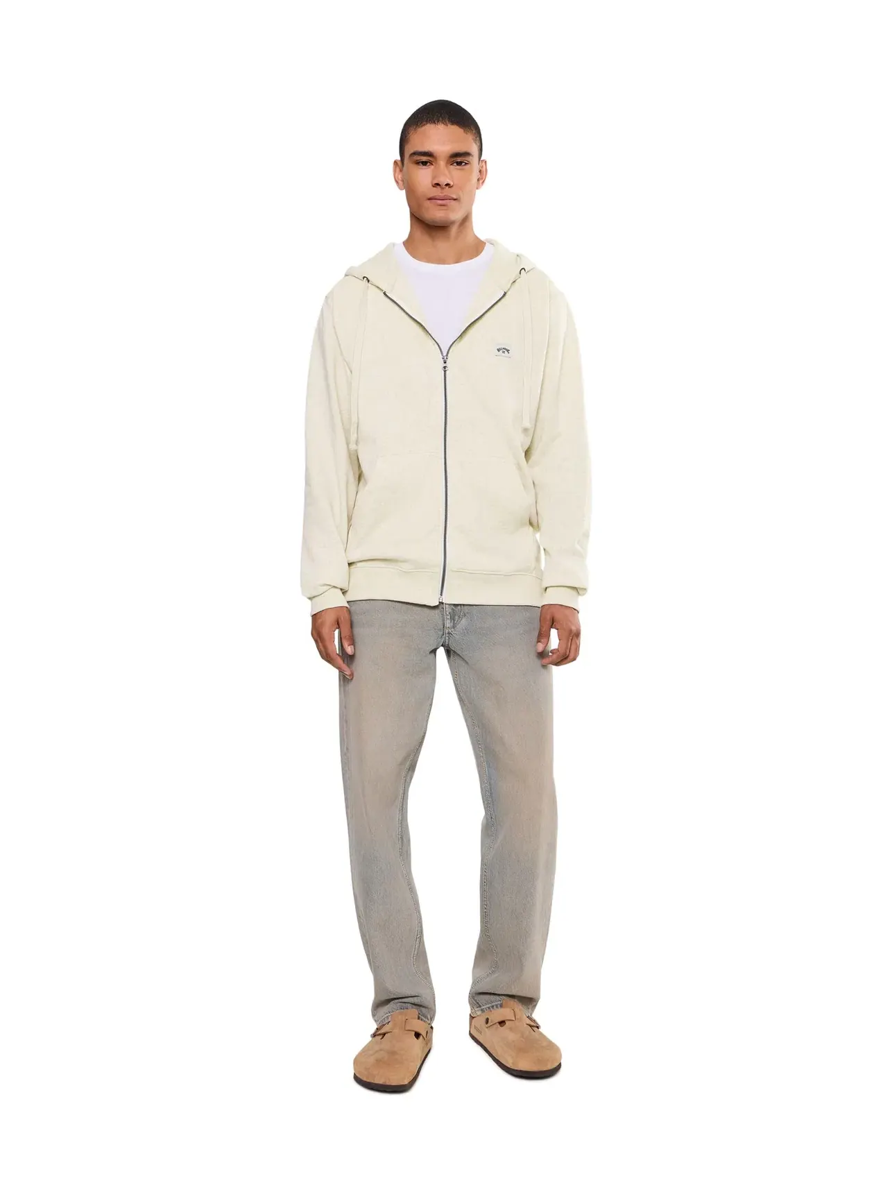 Толстовка на молнии All Day Zip Billabong — изображение 2 из 5, светлый серый