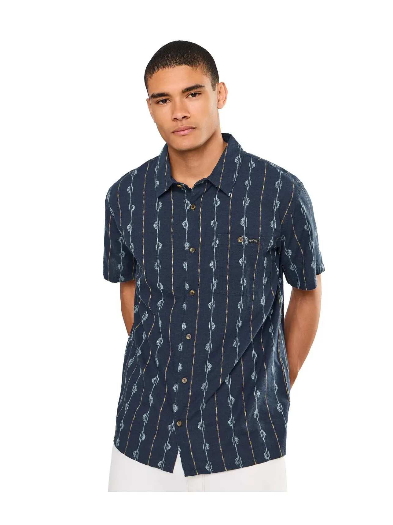 Топ с коротким рукавом из жаккарда Sundays Jacquard Short Sleeve Billabong — изображение 1 из 5, бирюзовый