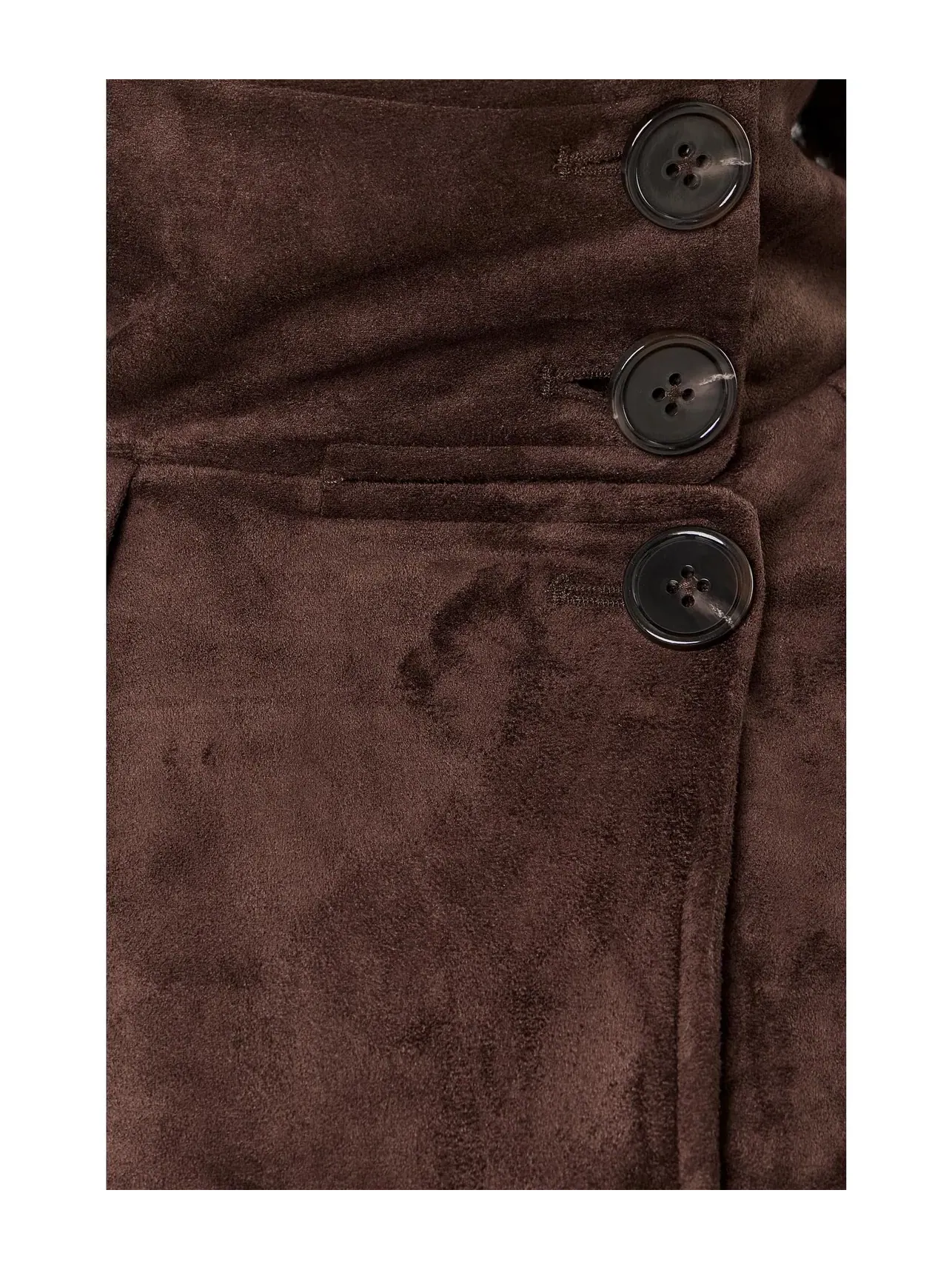 Тренч из искусственной замши темно-кофейного цвета Dark Coffee Faux Suede Trench Coat Blank Nyc — изображение 5 из 5