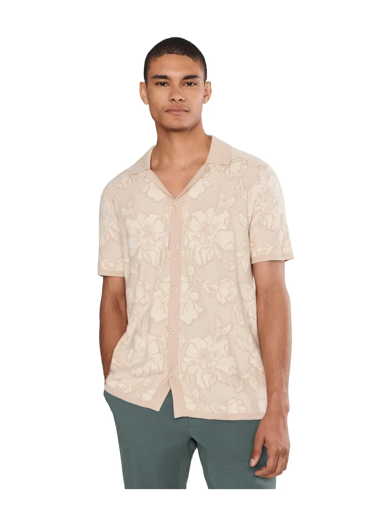 Поло-свитер Hudson Cabana Sweater Polo Bonobos — изображение 1 из 5, бежевый