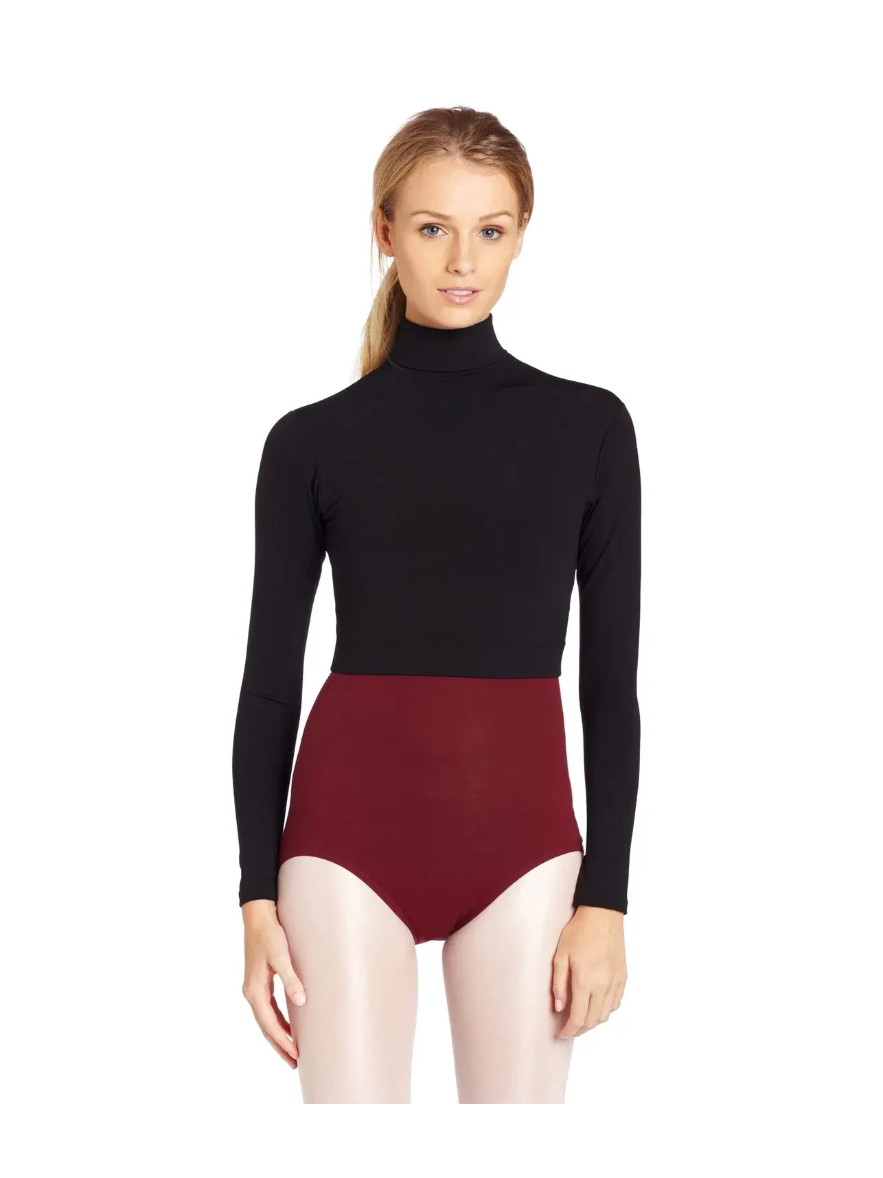Топ-водолазка с длинным рукавом Turtleneck Long Sleeve Top Capezio — изображение 1 из 1, черный