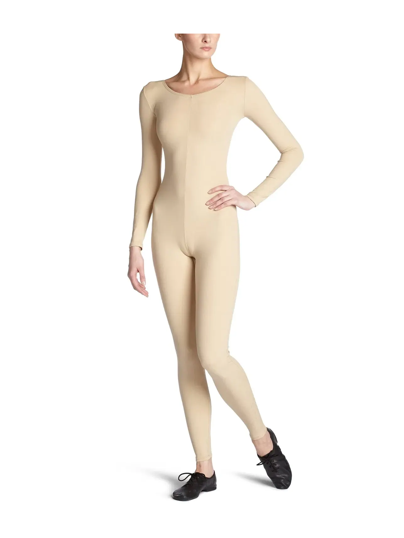 Комбинезон-унитард с длинным рукавом Long-Sleeve Unitard Capezio — изображение 1 из 1, нудовый