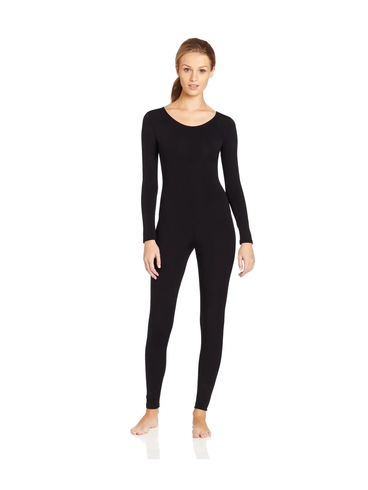 Комбинезон-унитард с длинным рукавом Long-Sleeve Unitard Capezio — изображение 1 из 1, черный