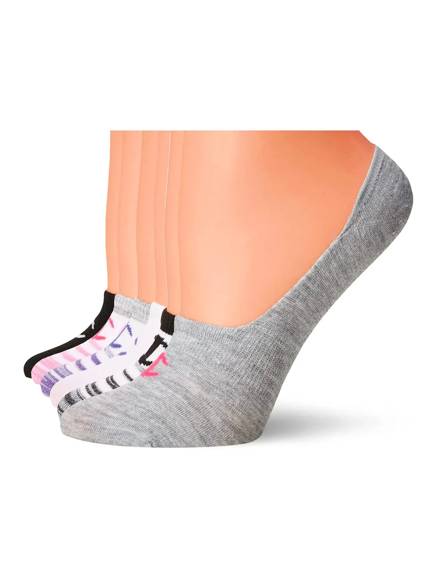 Невидимые следки для женщин (набор из 6) Womens Invisible Liner (Pack of 6) Champion — изображение 1 из 1, черный/белый