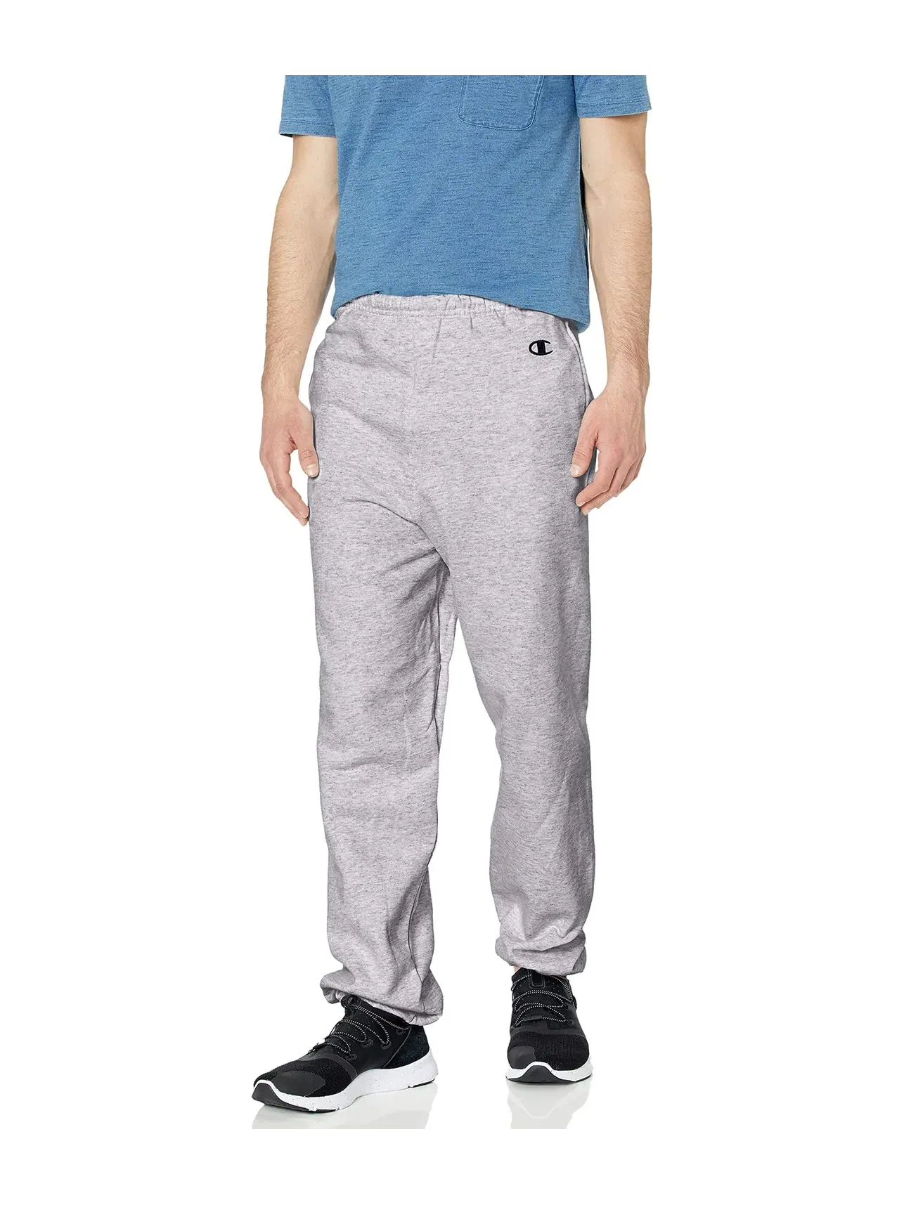 Спортивные штаны из хлопка и флиса Cotton Max Champion — изображение 1 из 3, светло сталь