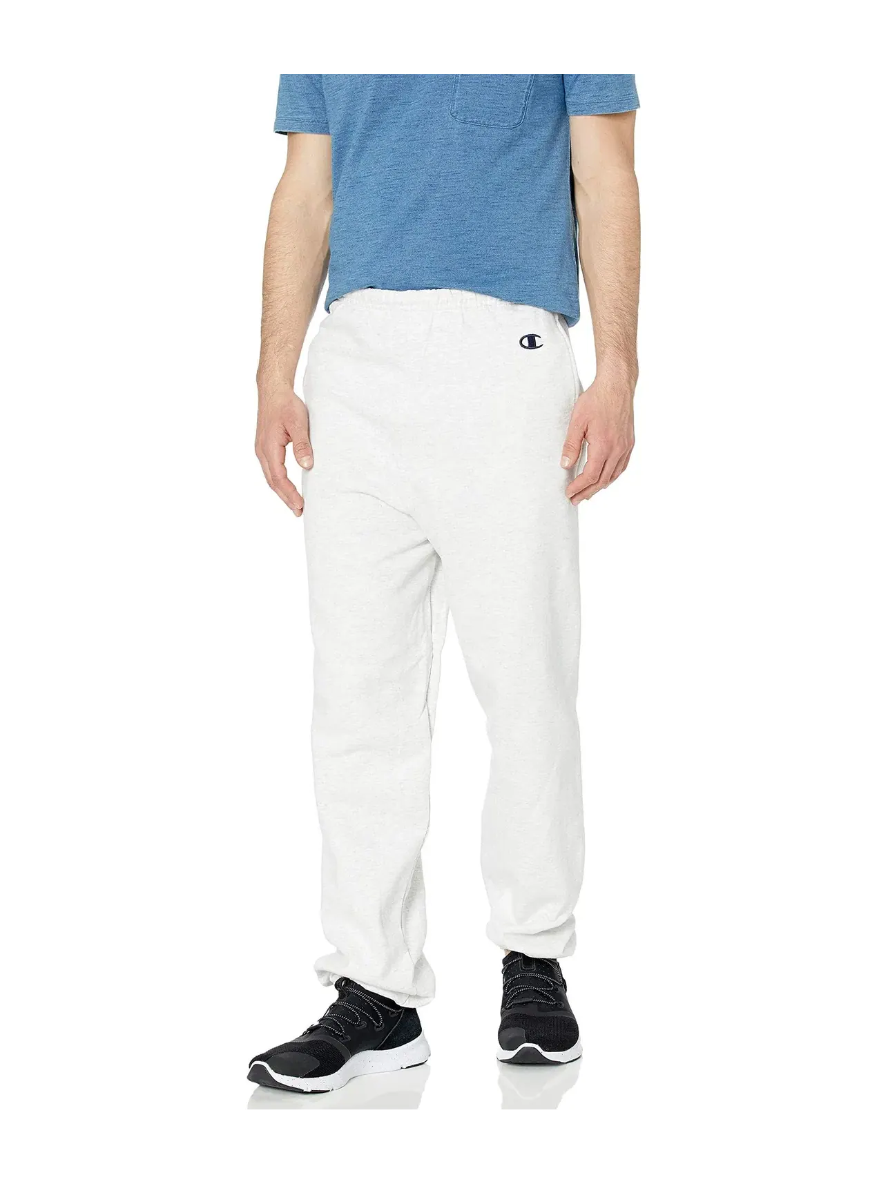Спортивные штаны из хлопка и флиса Cotton Max Champion — изображение 1 из 2, серебристый/серый