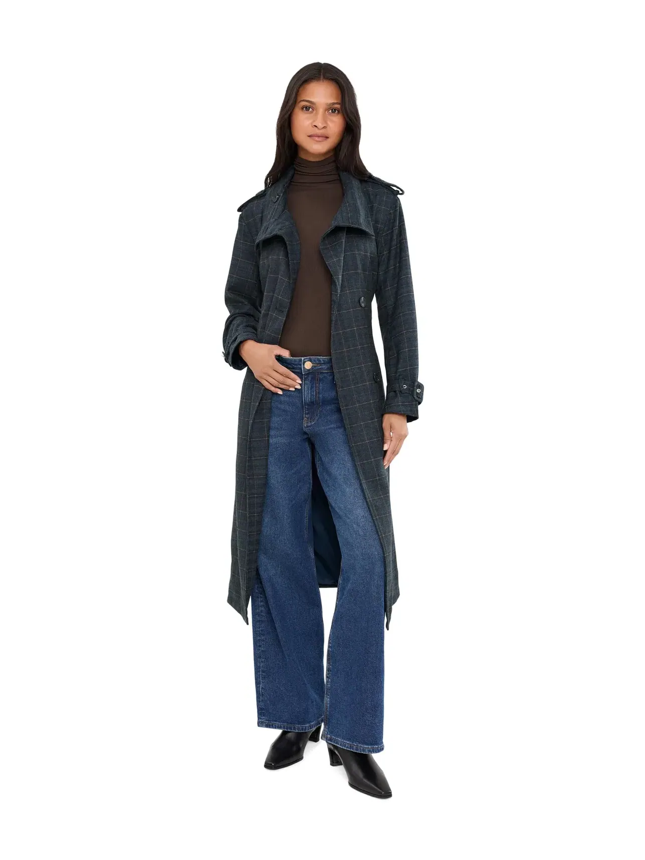 Тренч свободного кроя с воротником-воронкой Funnel Neck Slouchy Trench Coat Avec Les Filles — изображение 2 из 5