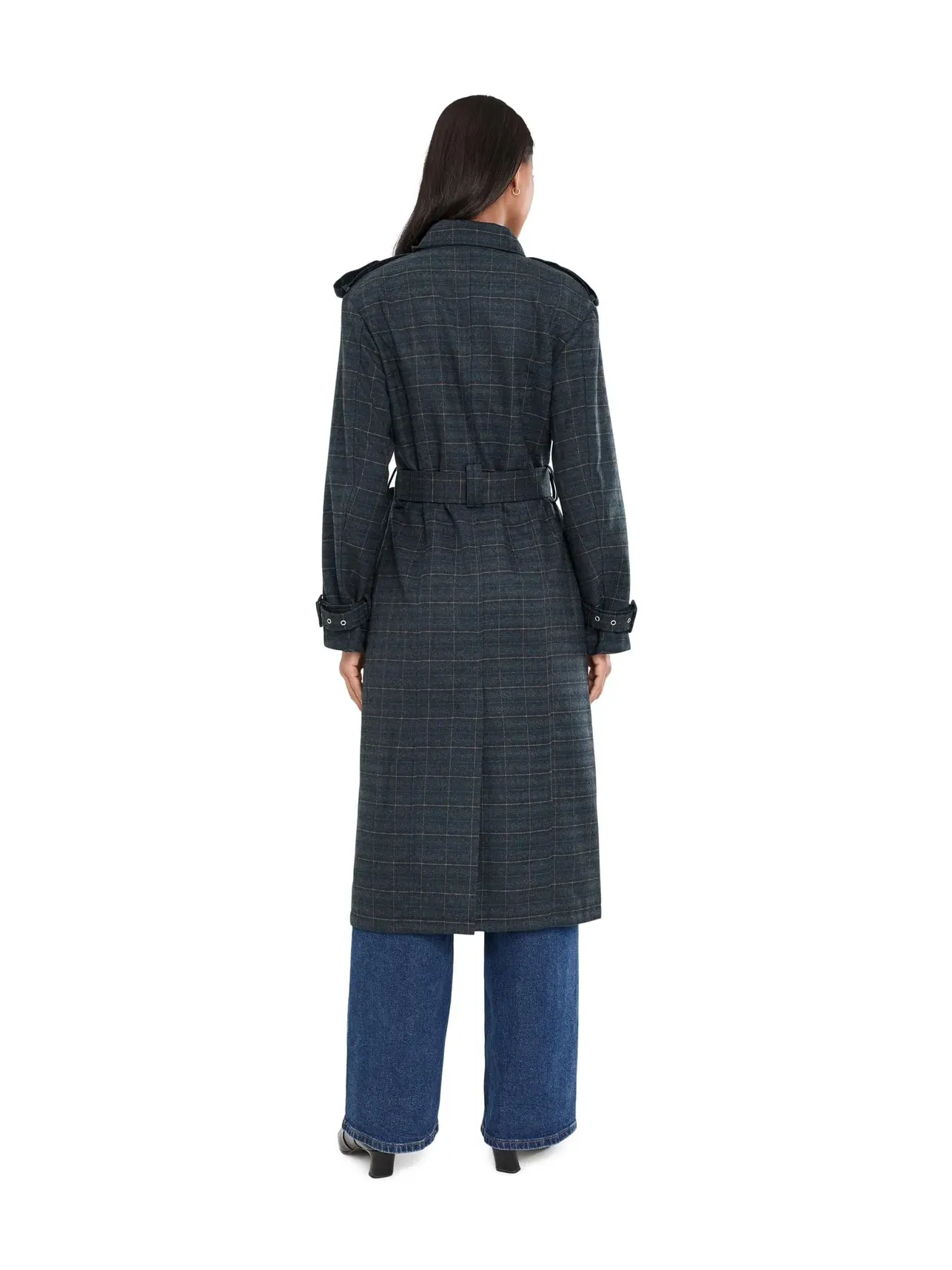 Тренч свободного кроя с воротником-воронкой Funnel Neck Slouchy Trench Coat Avec Les Filles — изображение 4 из 5