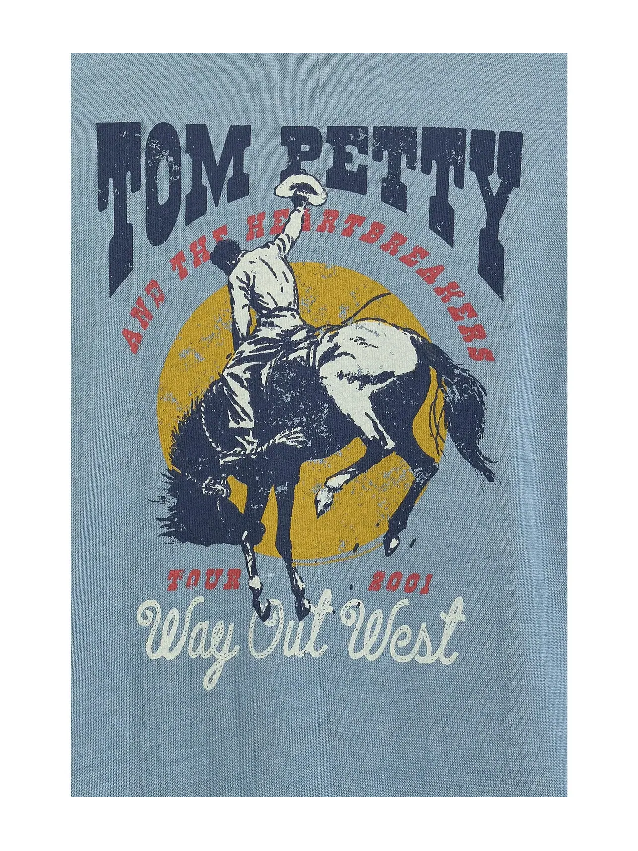 Футболка с круглым вырезом Tom Petty Way Out West (для маленьких и больших детей) Chaser Kids — изображение 3 из 3, синий