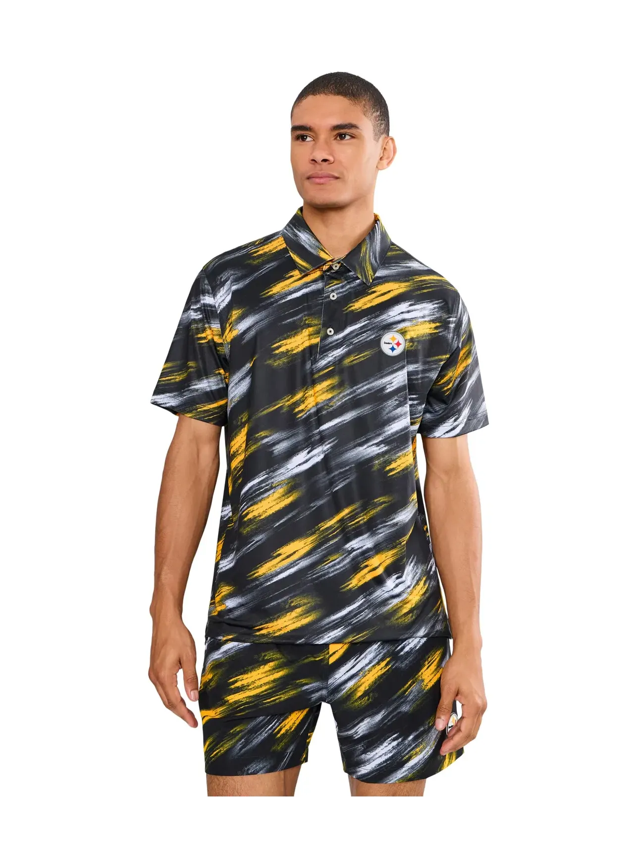 Поло The Color Blitz Steelers (Polo) Chubbies — изображение 1 из 5, черный/желтый