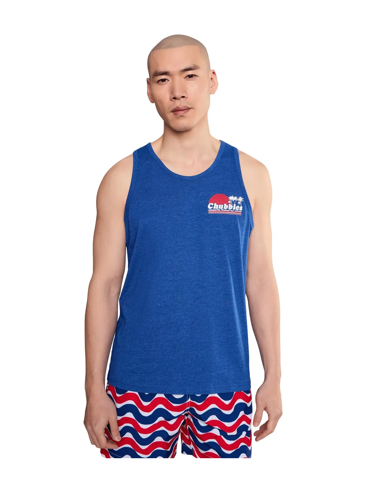 Майка Chubbies The Ol' College Try (non Pocket Graphic Tank) — изображение 1 из 5, синий